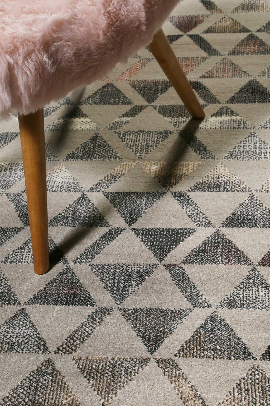 Teppich Grau Schwarz Rosa Kurzflor "Pearl 2.0" WECONhome