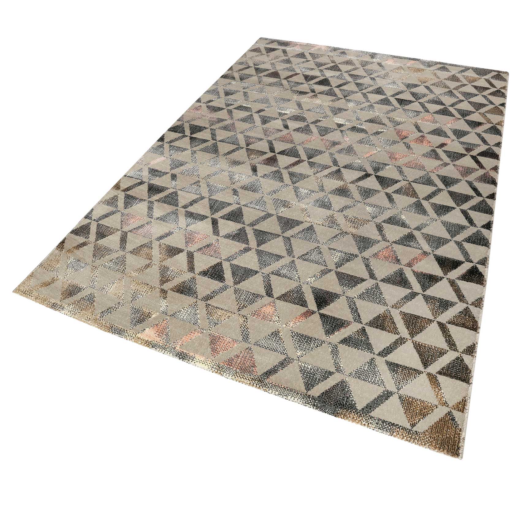 Teppich Grau Schwarz Rosa Kurzflor "Pearl 2.0" WECONhome