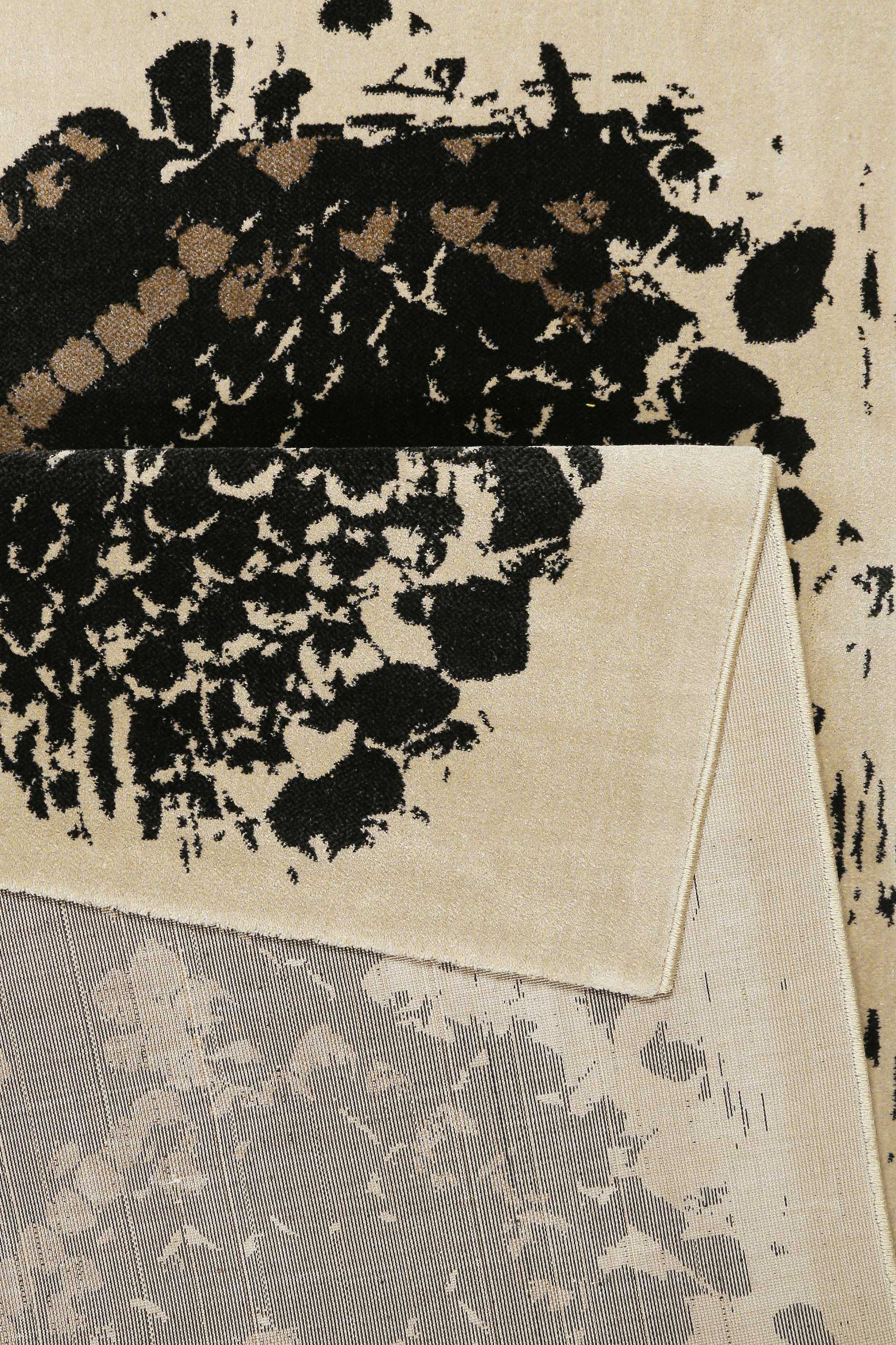 Teppich Animal Print Schwarz Beige Taupe "Phyton" WECONhome