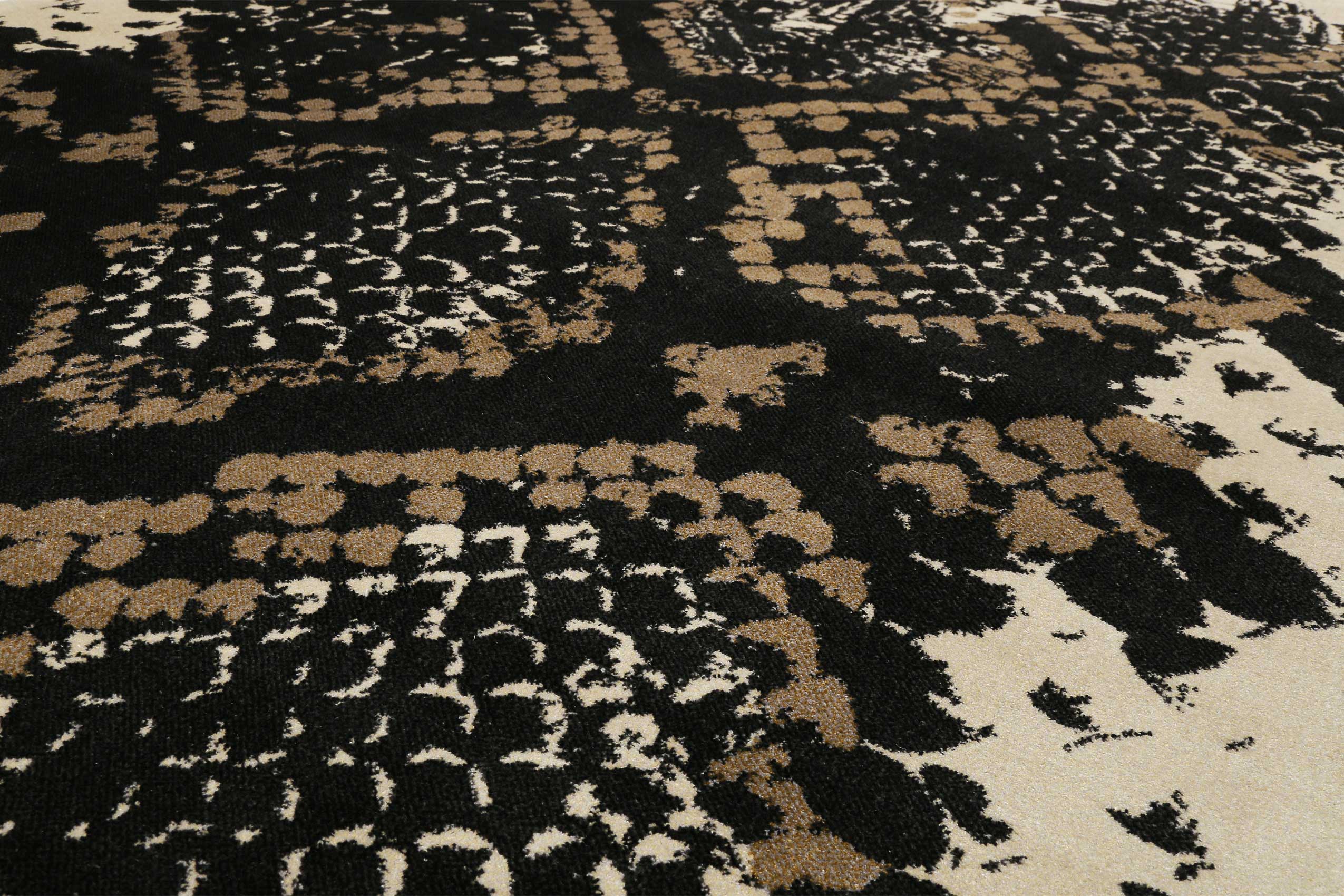 Teppich Animal Print Schwarz Beige Taupe "Phyton" WECONhome