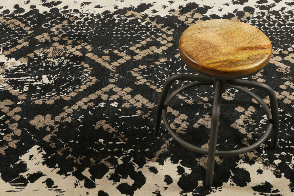 Teppich Animal Print Schwarz Beige Taupe "Phyton" WECONhome