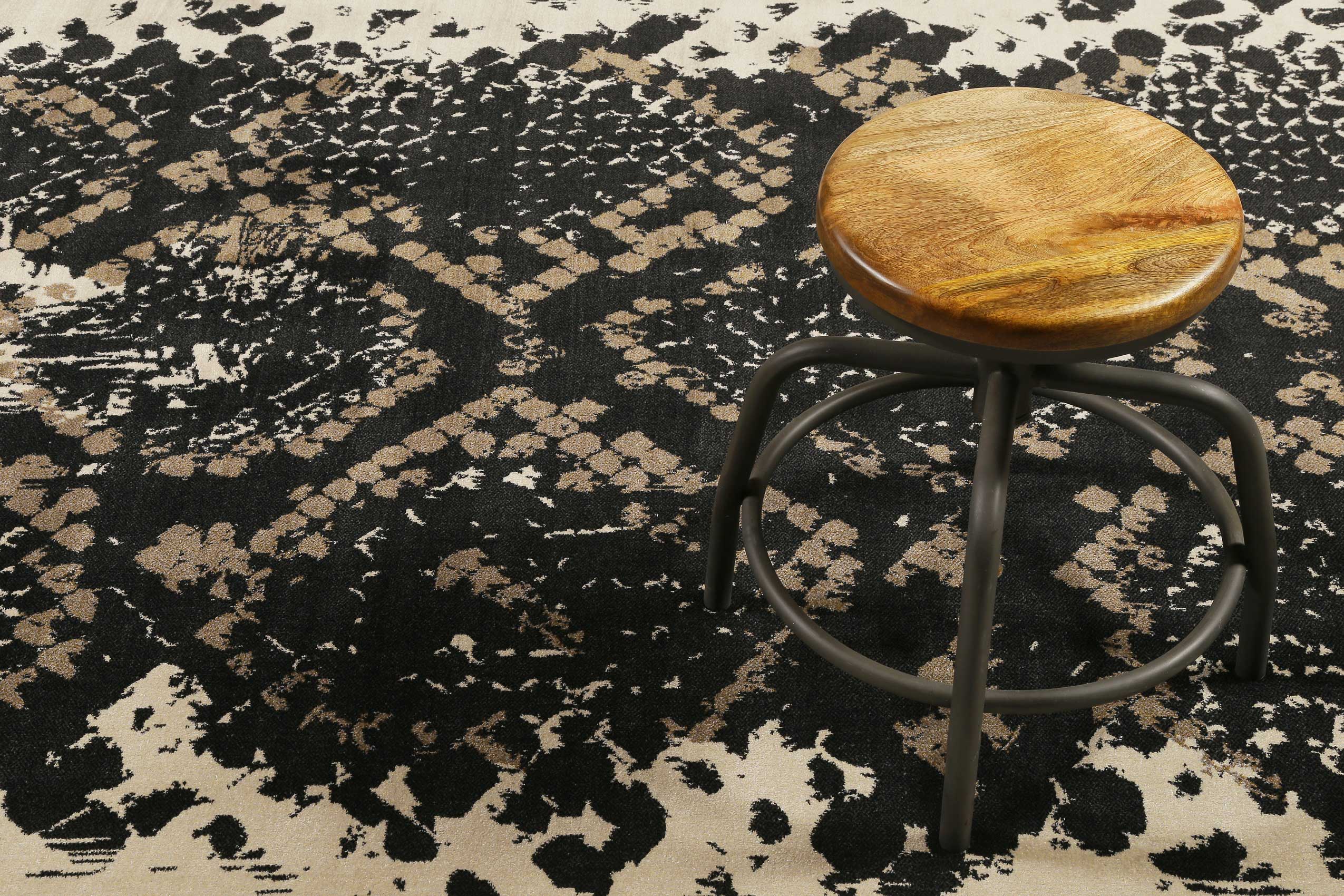 Teppich Animal Print Schwarz Beige Taupe "Phyton" WECONhome