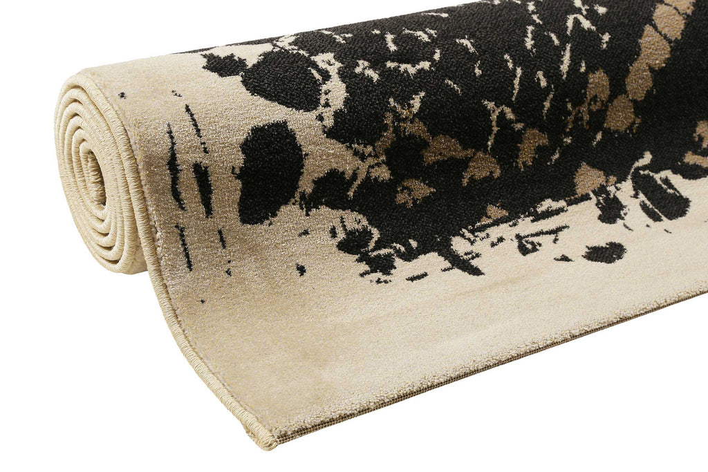 Teppich Animal Print Schwarz Beige Taupe "Phyton" WECONhome
