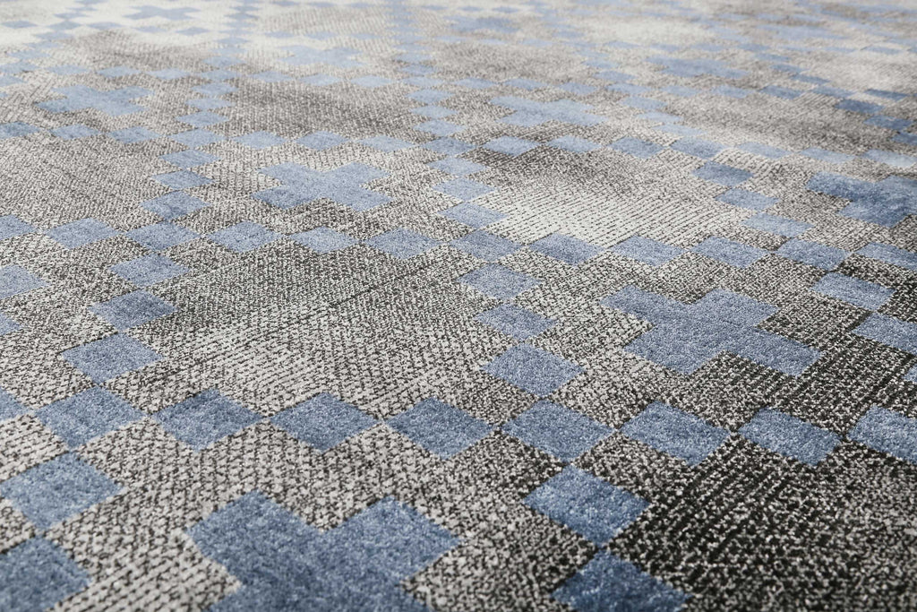 Teppich Grau Blau Kurzflor "Pleasure 2.0" WECONhome