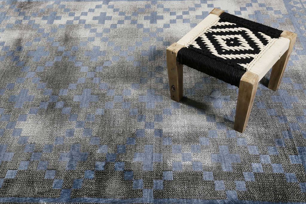 Teppich Grau Blau Kurzflor "Pleasure 2.0" WECONhome