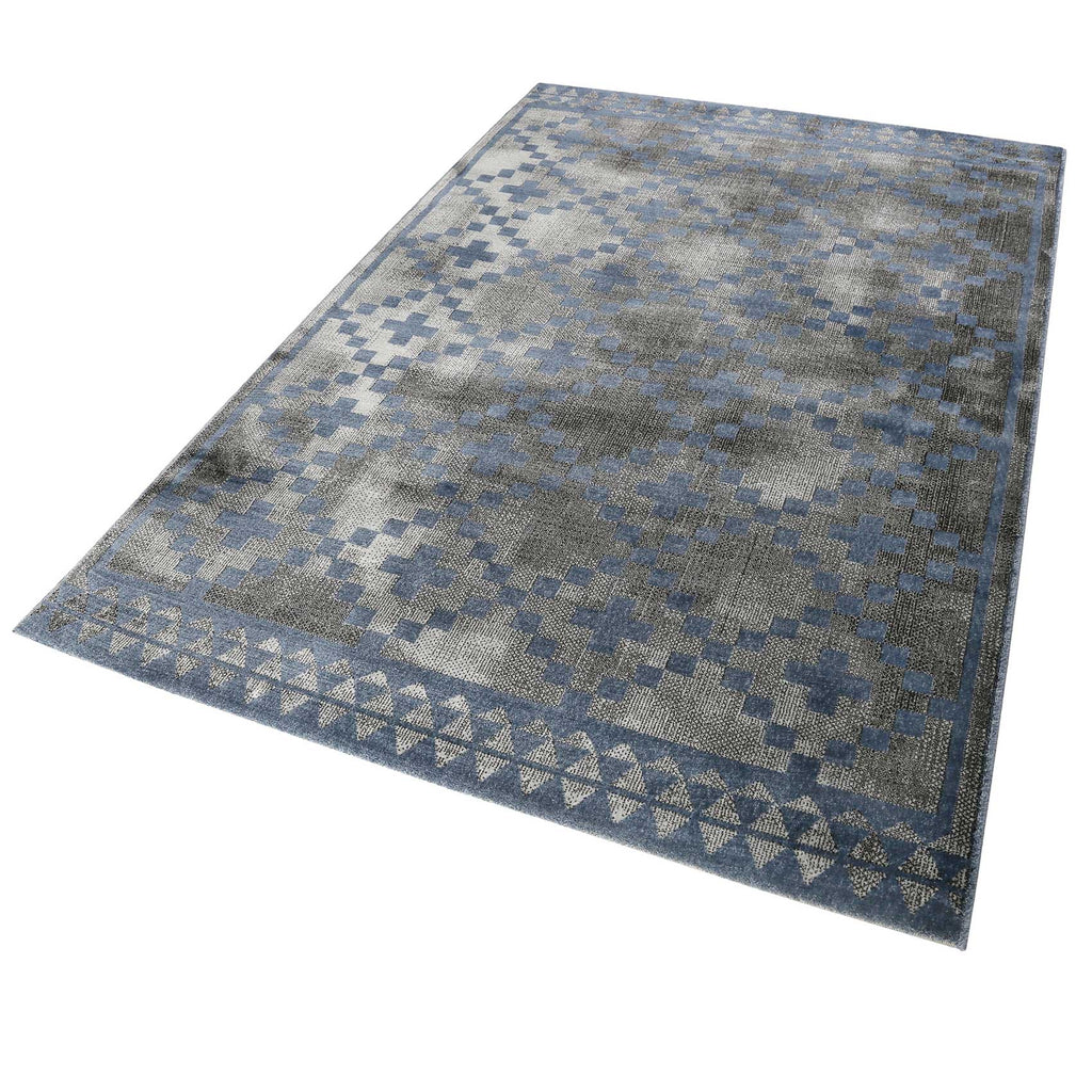 Teppich Grau Blau Kurzflor "Pleasure 2.0" WECONhome