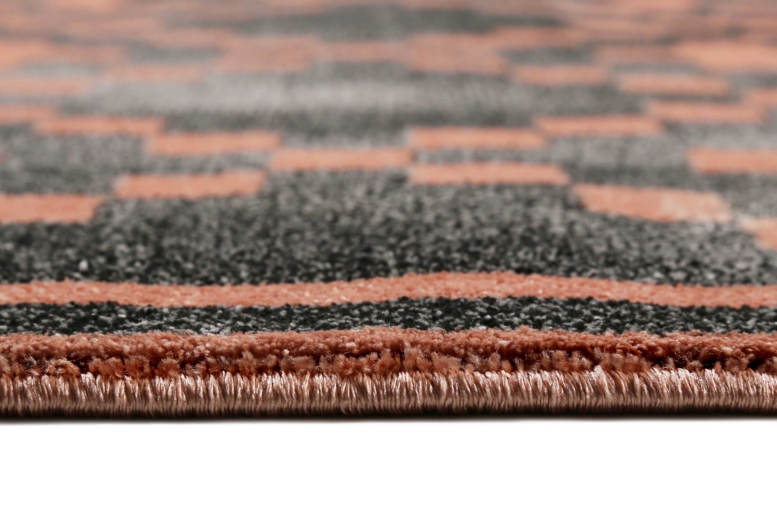 Teppich Grau Koralle Kurzflor "Pleasure 2.0" WECONhome