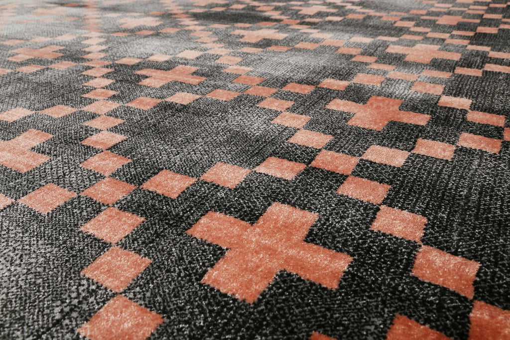 Teppich Grau Koralle Kurzflor "Pleasure 2.0" WECONhome