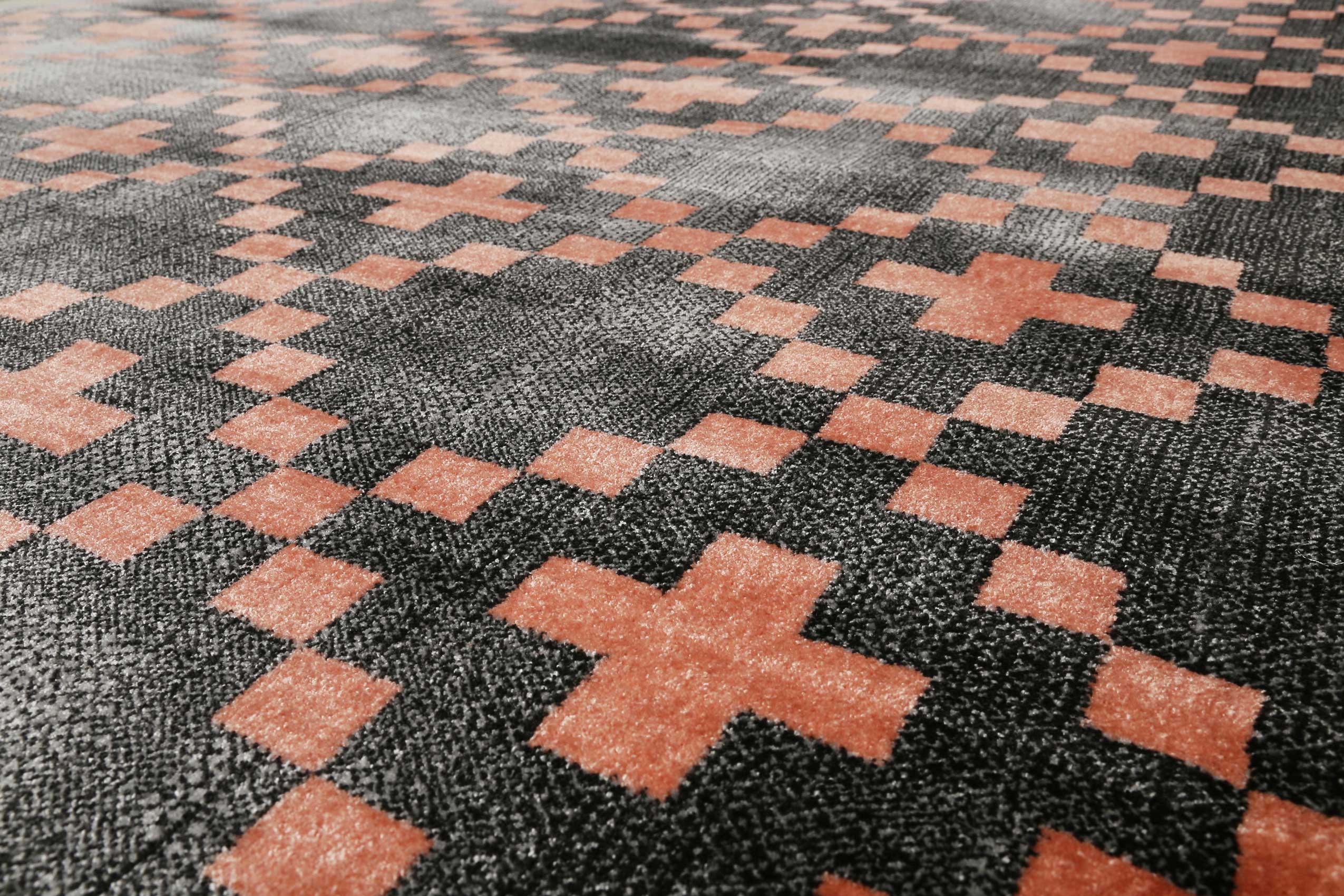 Teppich Grau Koralle Kurzflor "Pleasure 2.0" WECONhome