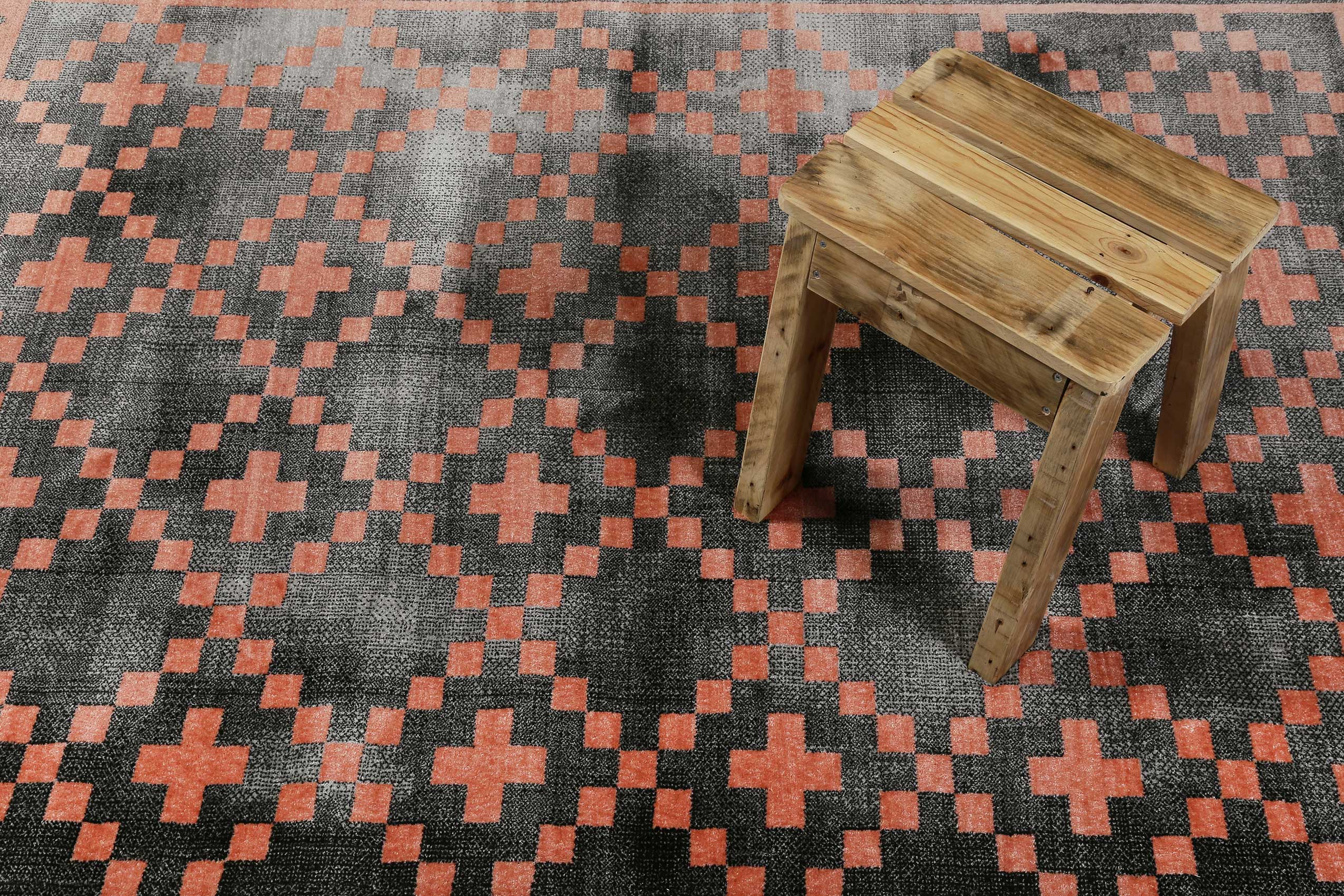 Teppich Grau Koralle Kurzflor "Pleasure 2.0" WECONhome