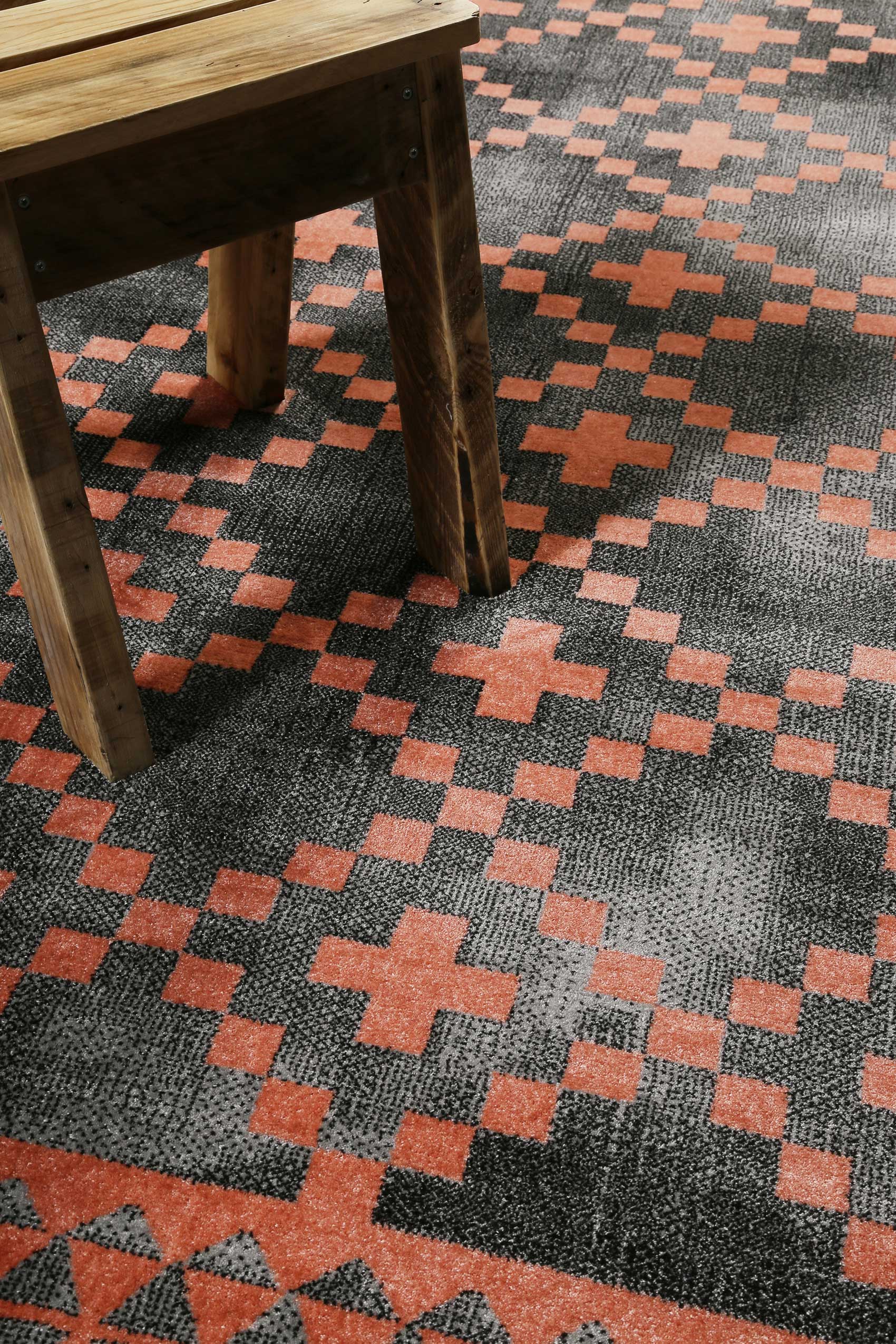 Teppich Grau Koralle Kurzflor "Pleasure 2.0" WECONhome
