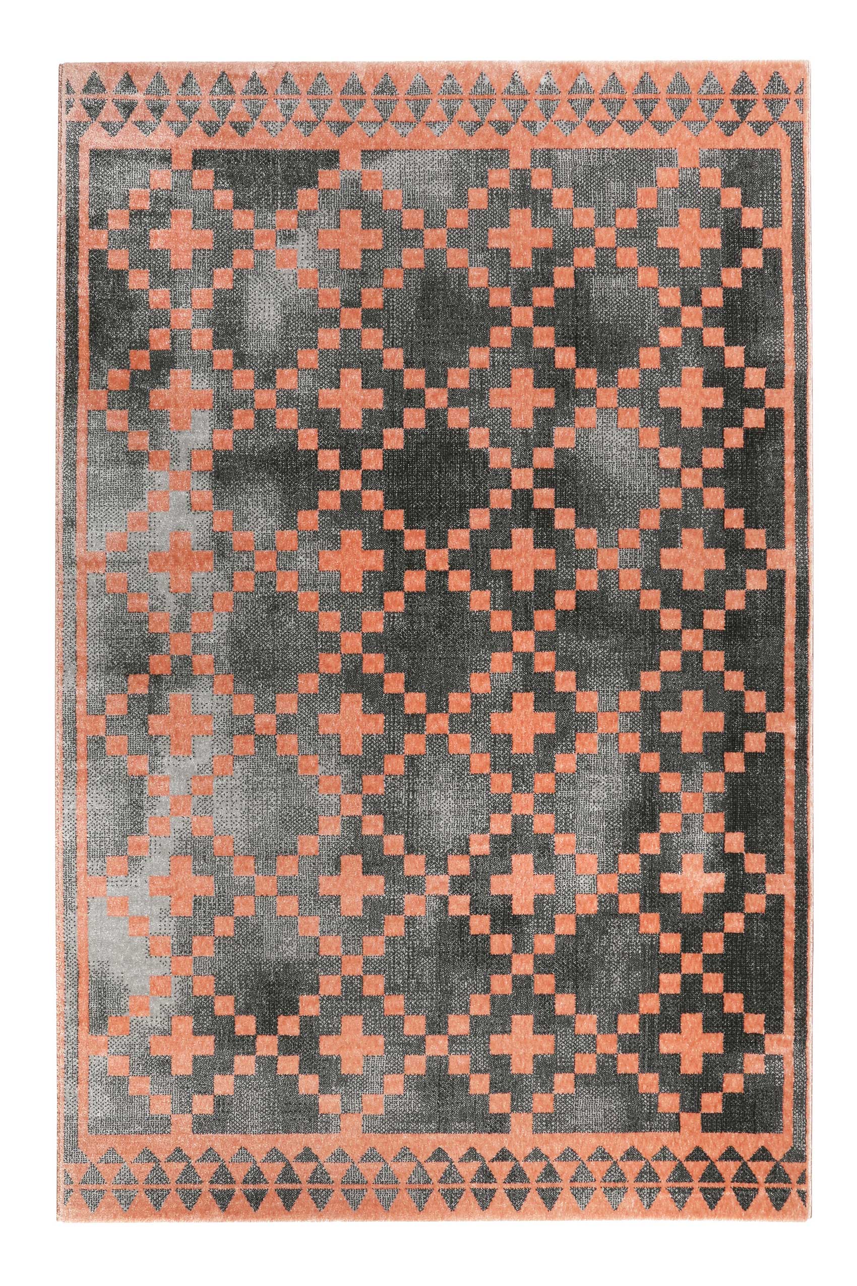 Teppich Grau Koralle Kurzflor "Pleasure 2.0" WECONhome