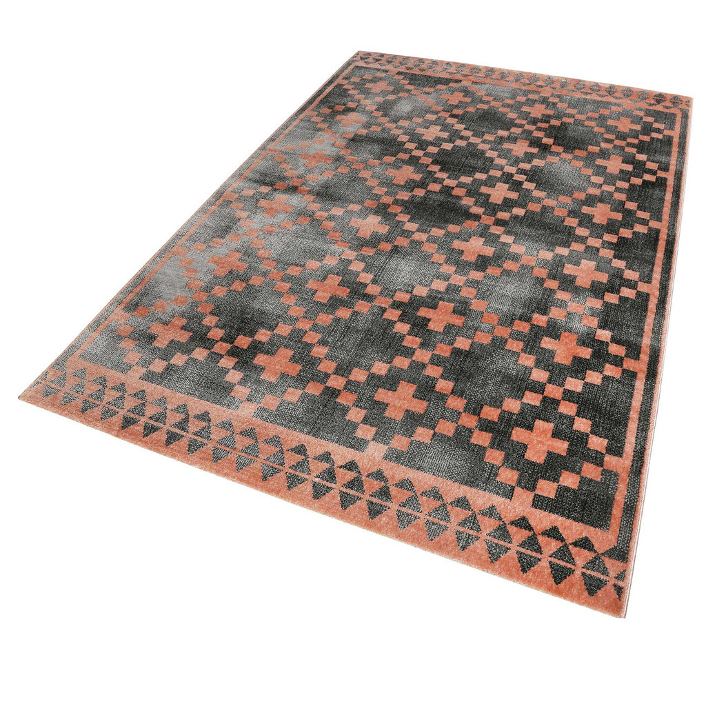 Teppich Grau Koralle Kurzflor "Pleasure 2.0" WECONhome