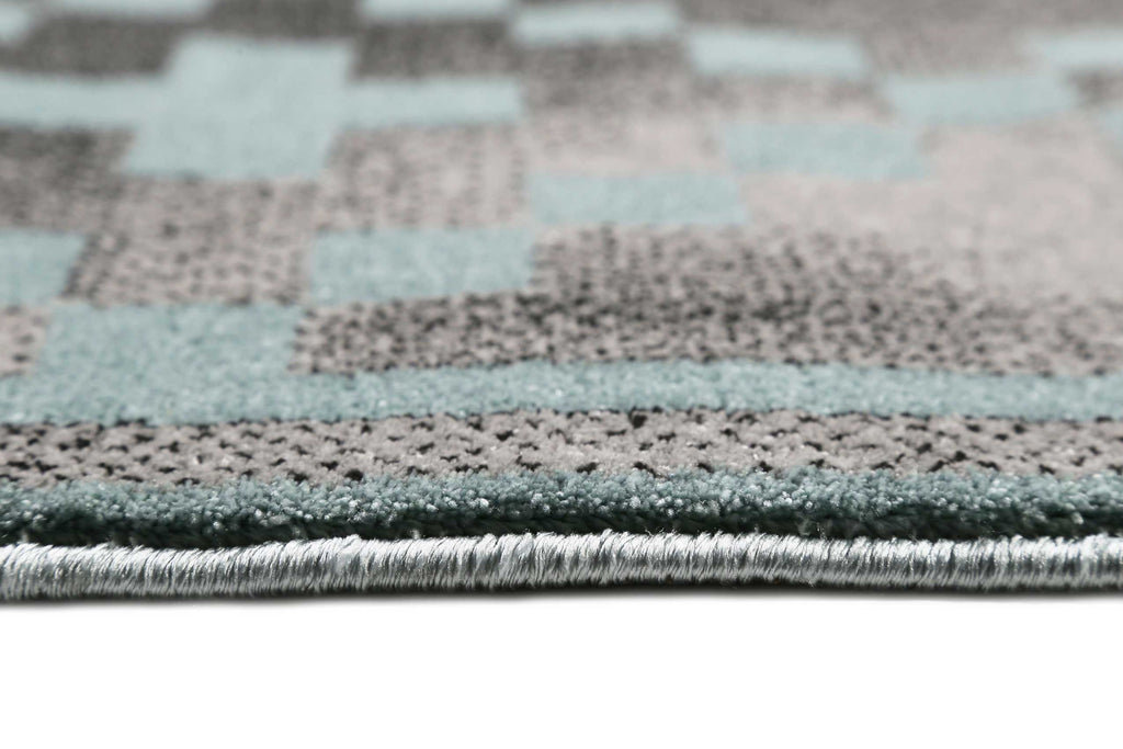 Teppich Grau Türkis Kurzflor "Pleasure 2.0" WECONhome
