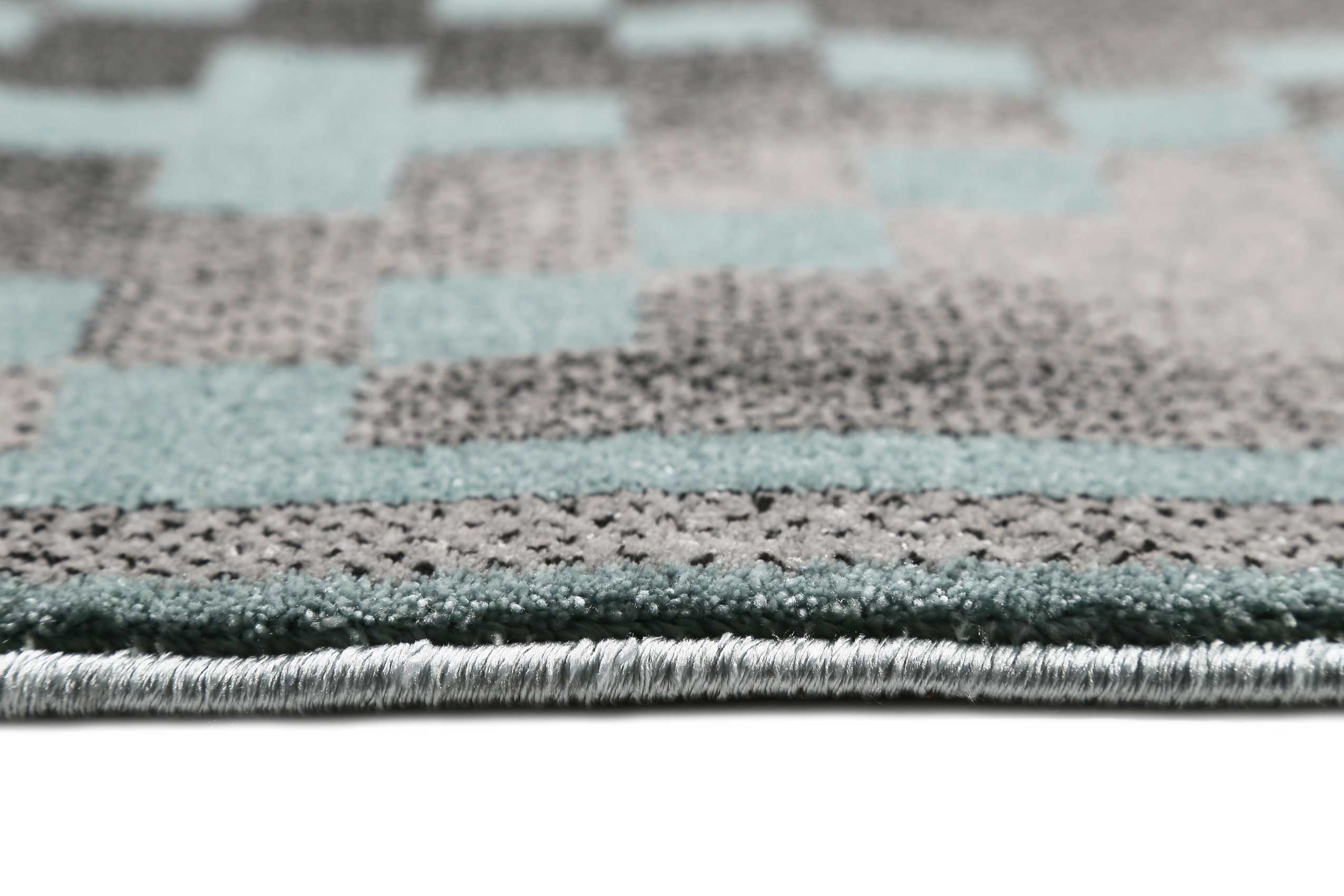 Teppich Grau Türkis Kurzflor "Pleasure 2.0" WECONhome