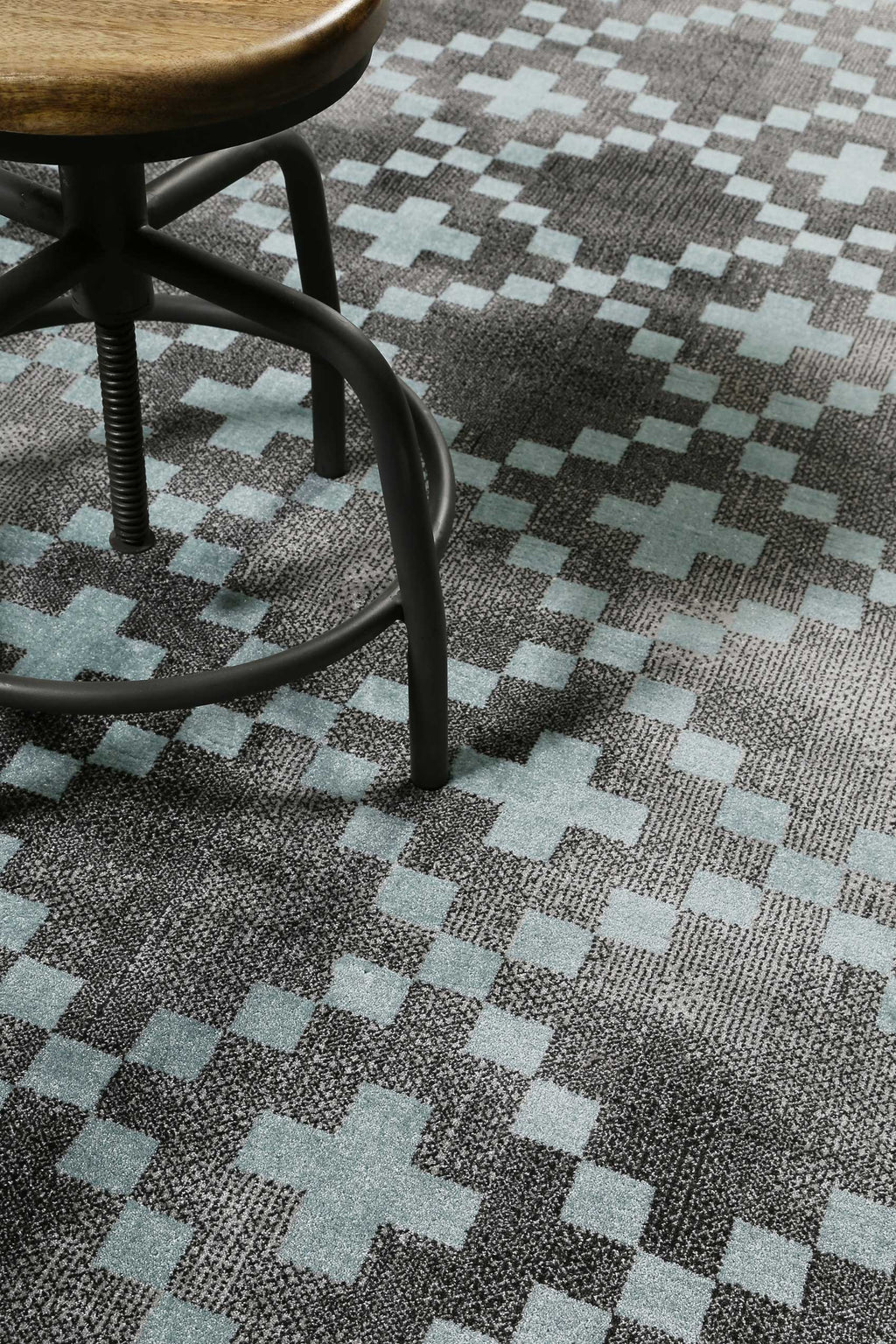 Teppich Grau Türkis Kurzflor "Pleasure 2.0" WECONhome