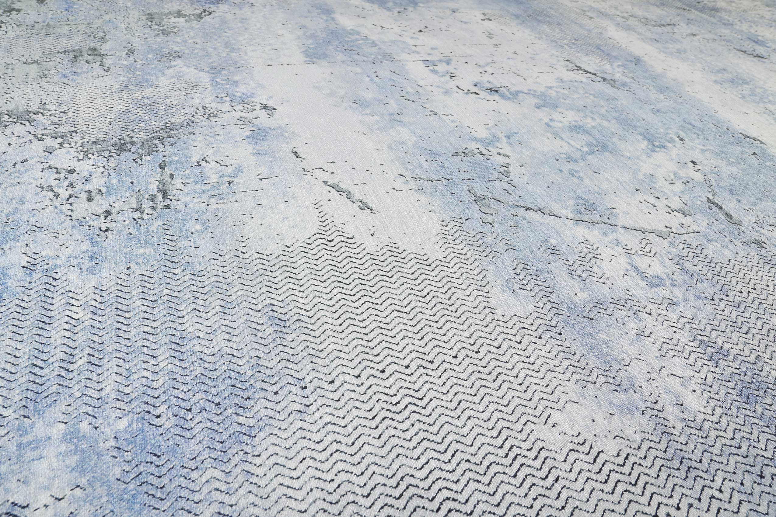 Vintage Teppich Blau Grau Kurzflor "Radiate" WECONhome
