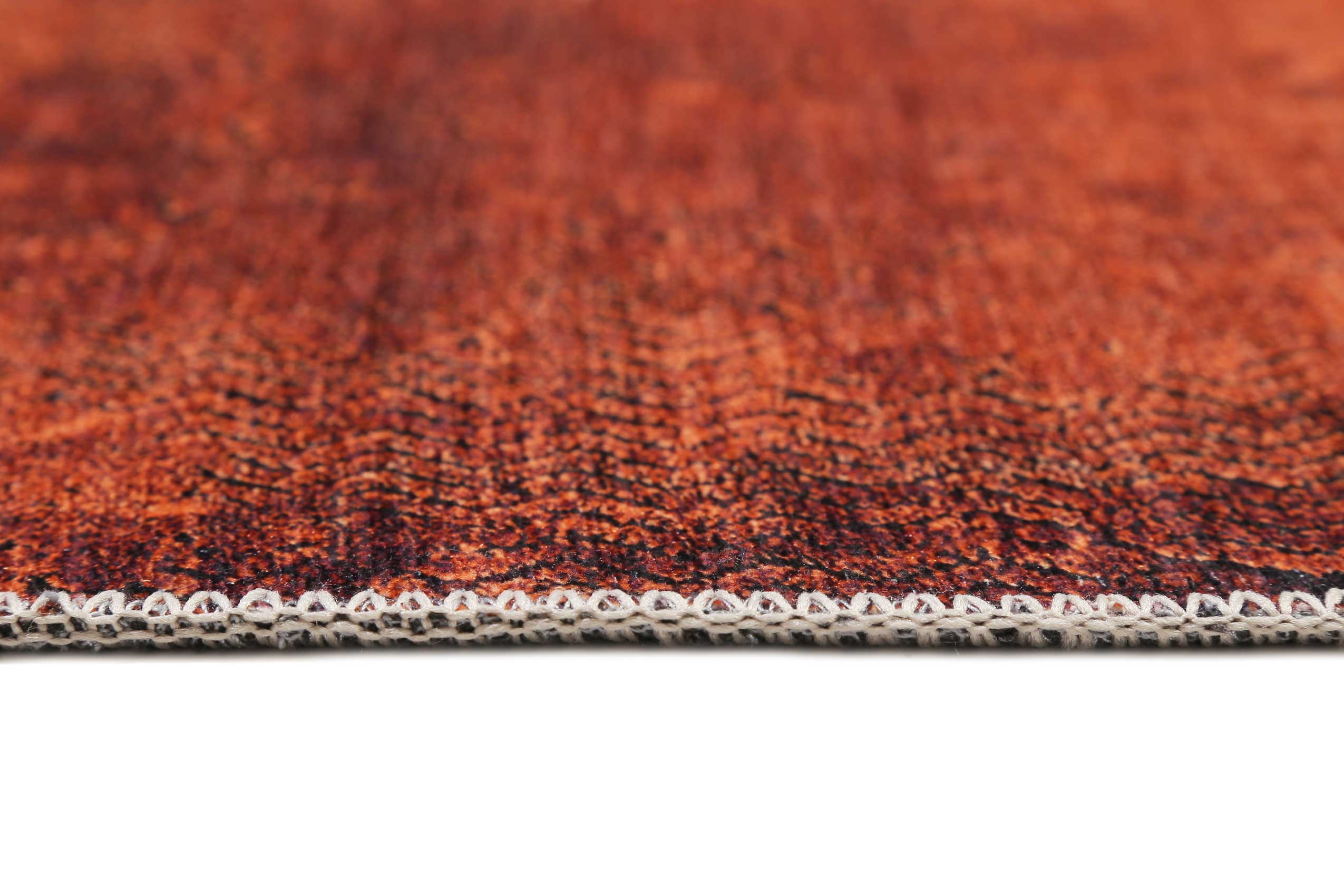 Vintage Teppich Rost Rot Kurzflor "Radiate" WECONhome