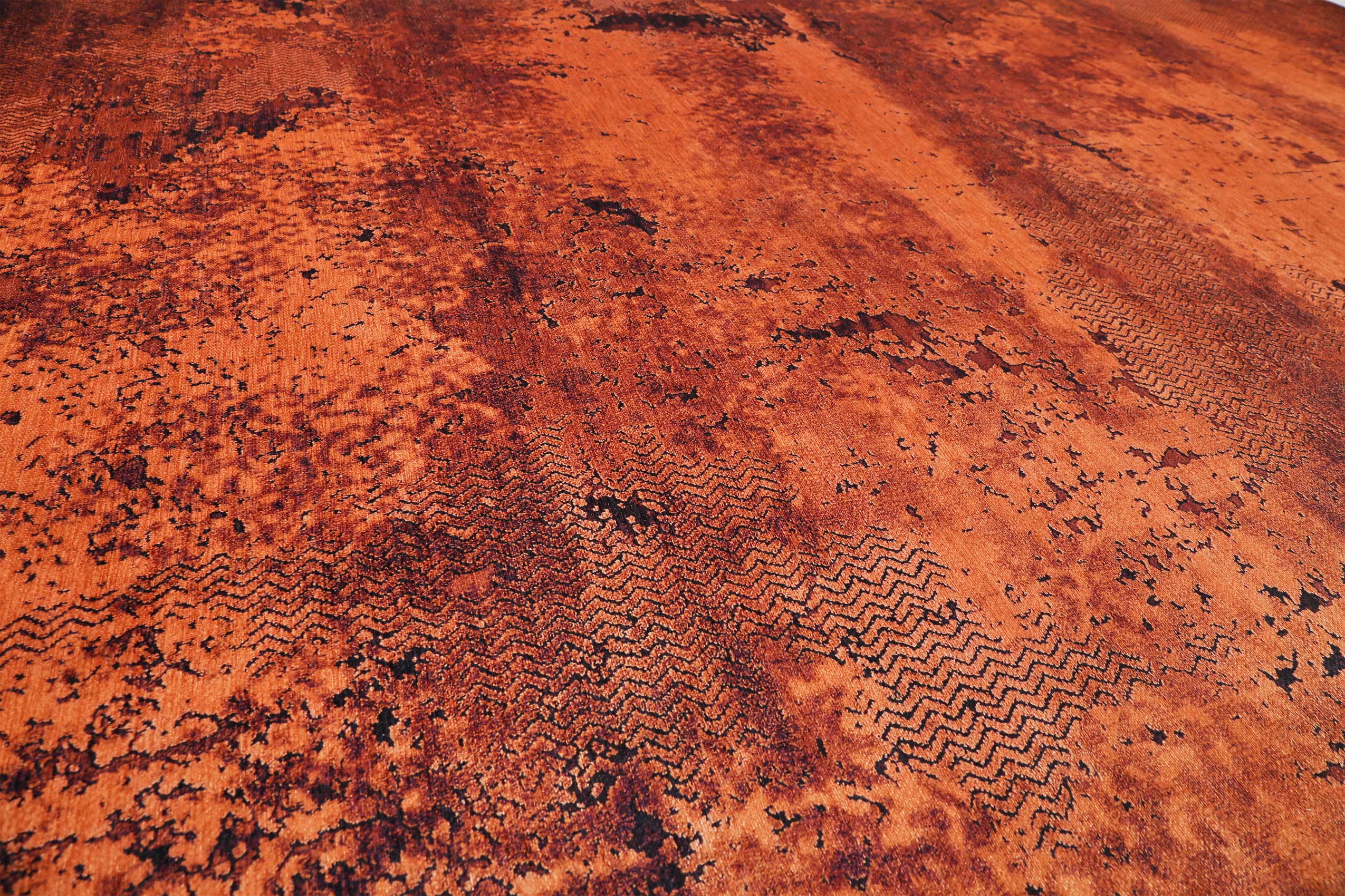 Vintage Teppich Rost Rot Kurzflor "Radiate" WECONhome