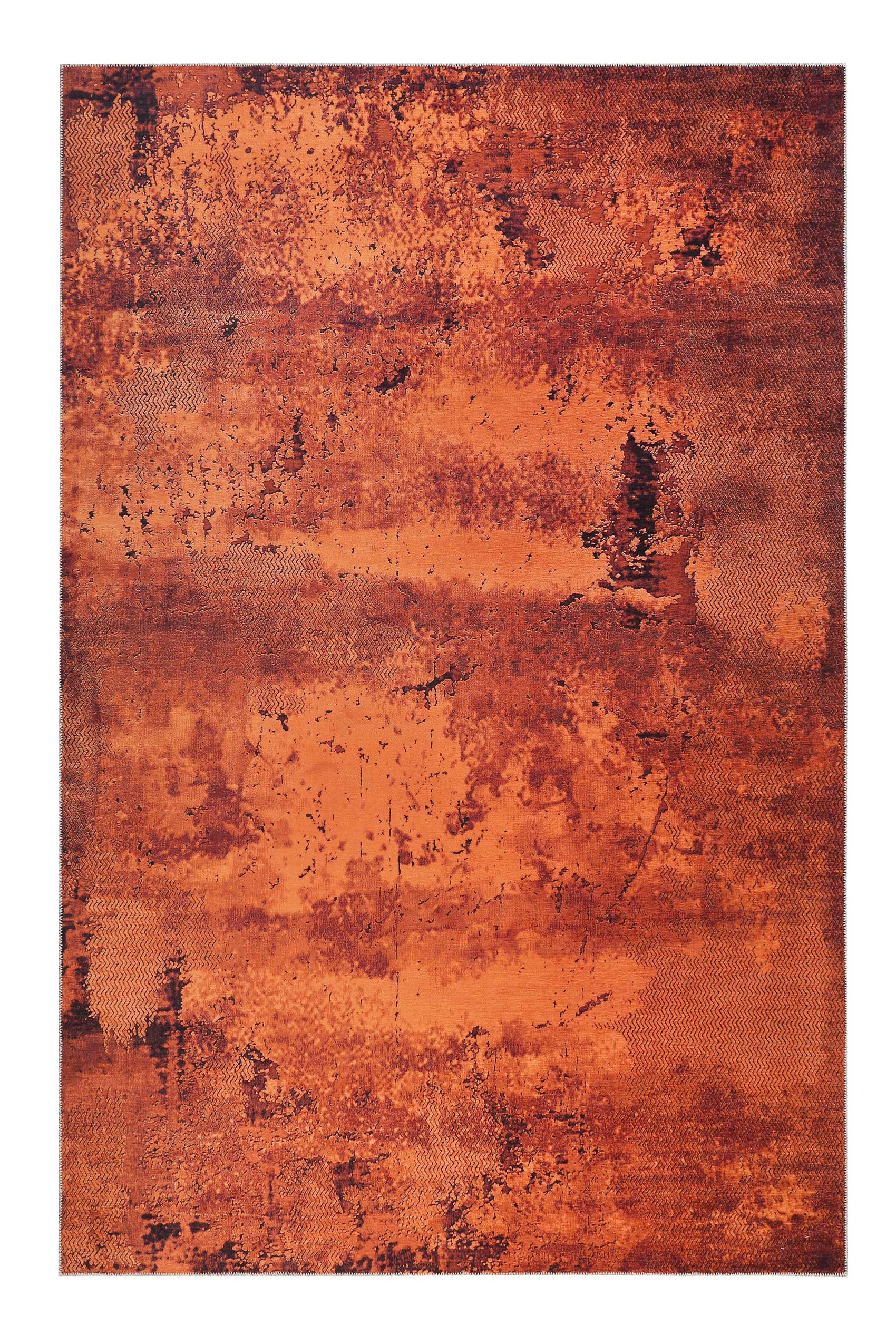 Vintage Teppich Rost Rot Kurzflor "Radiate" WECONhome
