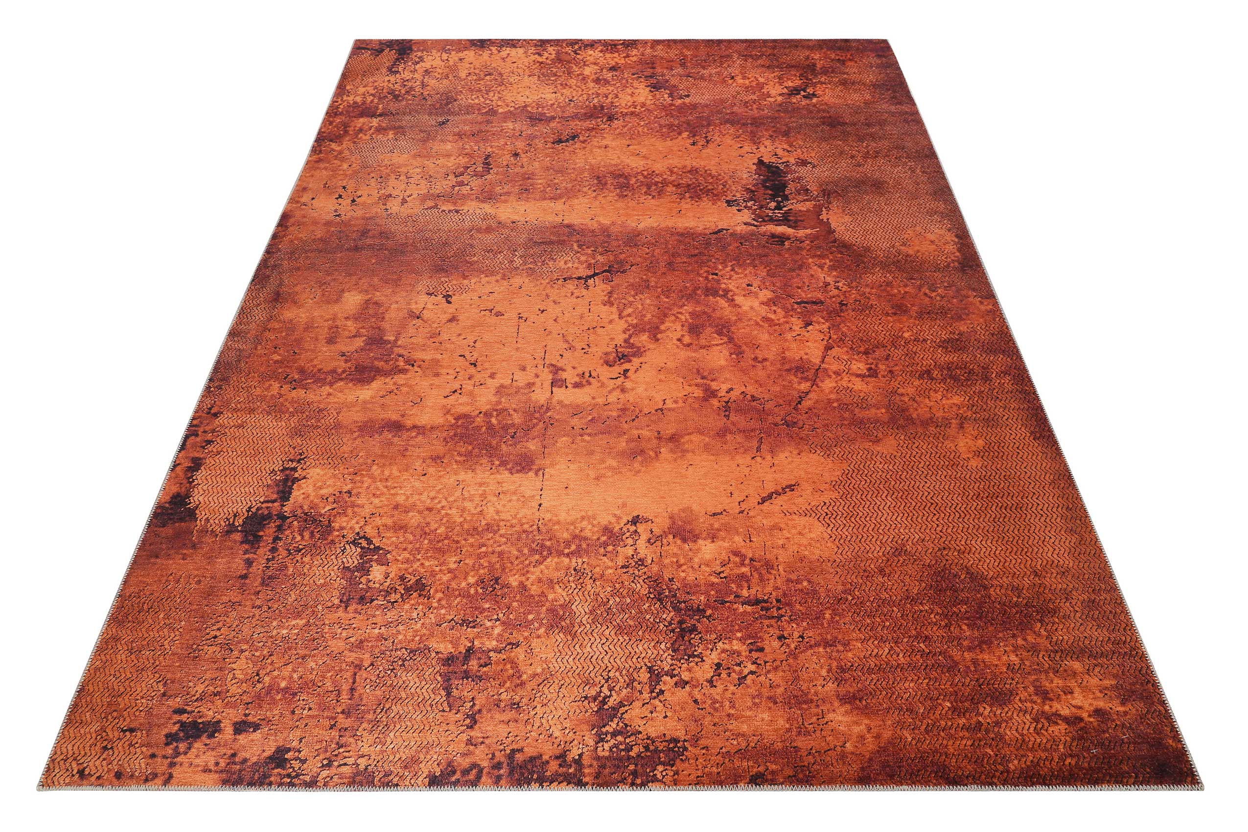 Vintage Teppich Rost Rot Kurzflor "Radiate" WECONhome
