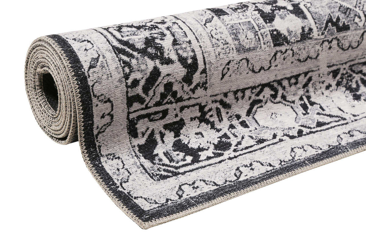 Vintage Teppich Grau Kurzflor "Seelace" WECONhome