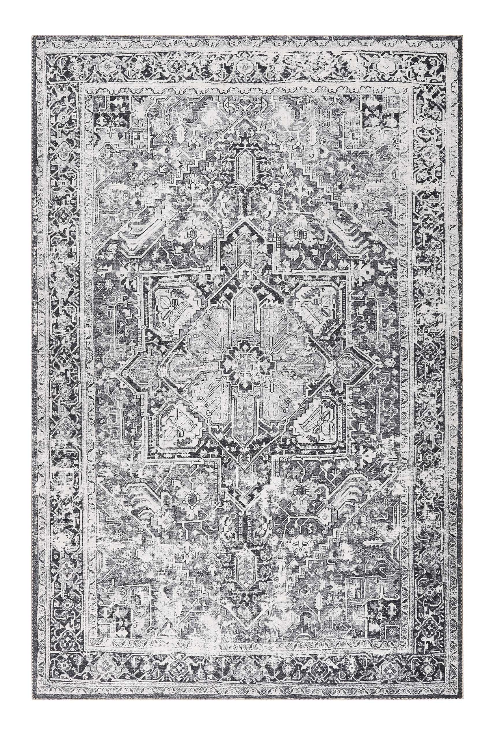 Vintage Teppich Grau Kurzflor "Seelace" WECONhome