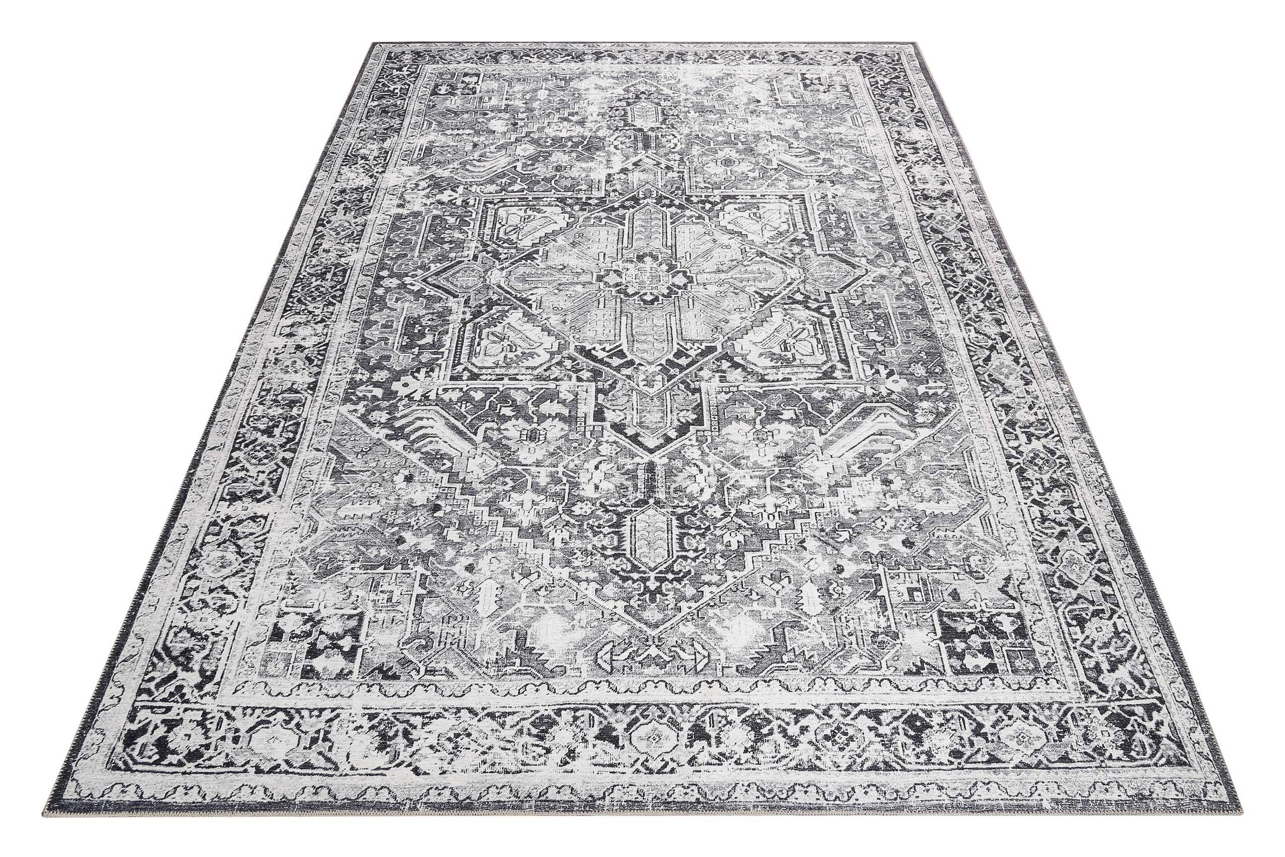 Vintage Teppich Grau Kurzflor "Seelace" WECONhome