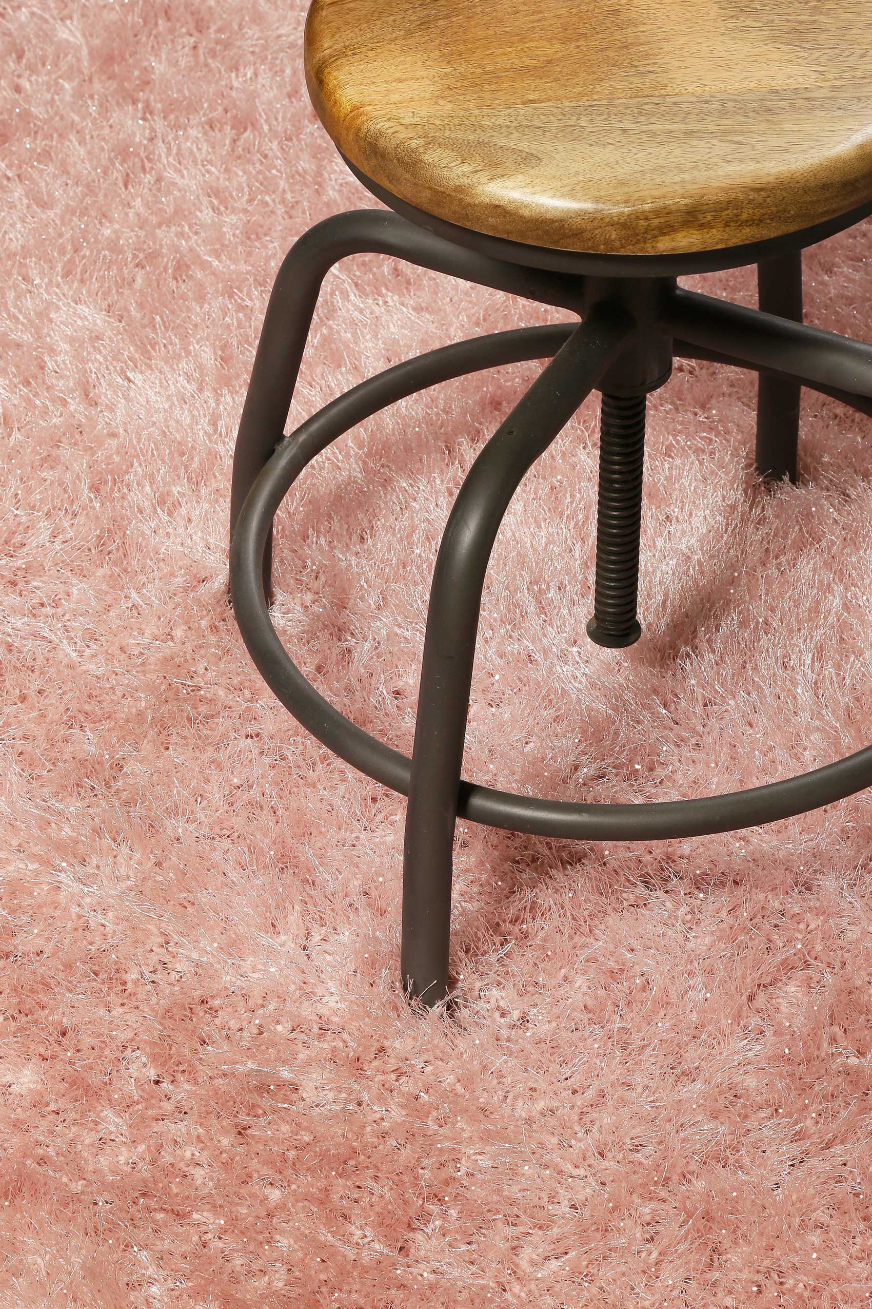 Teppich Rosa glänzend Hochflor "Shiny Touch" WECONhome