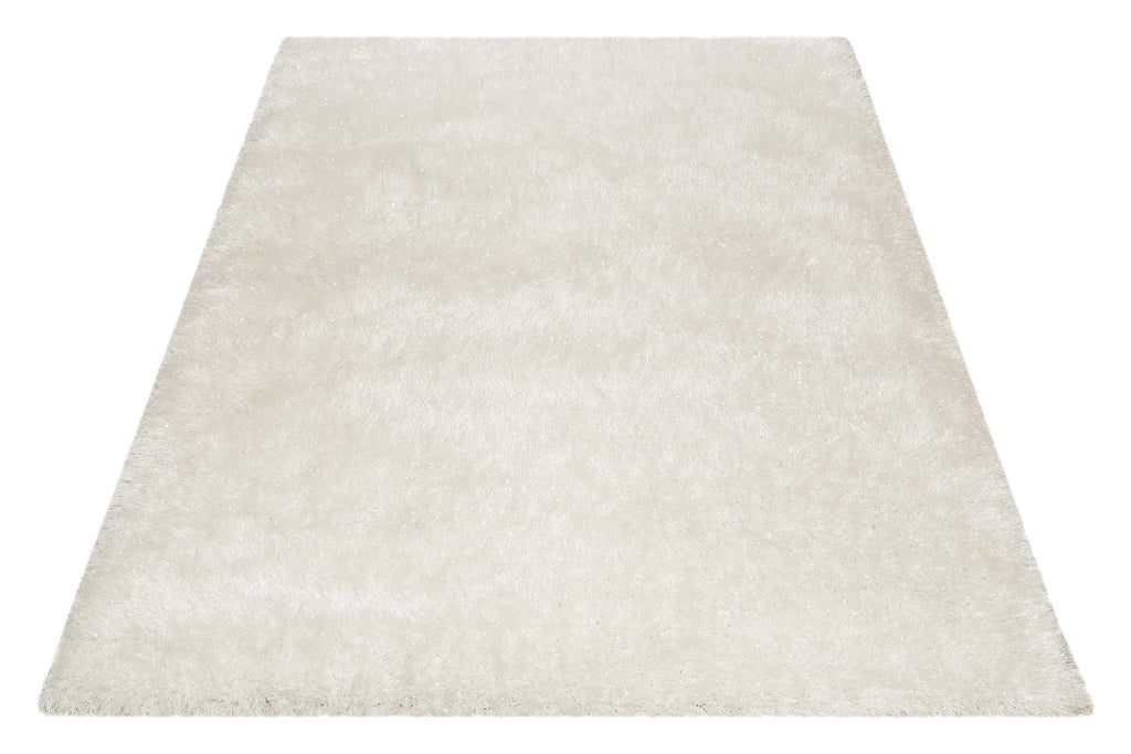 Teppich Creme Weiß glänzend Hochflor "Shiny Touch" WECONhome