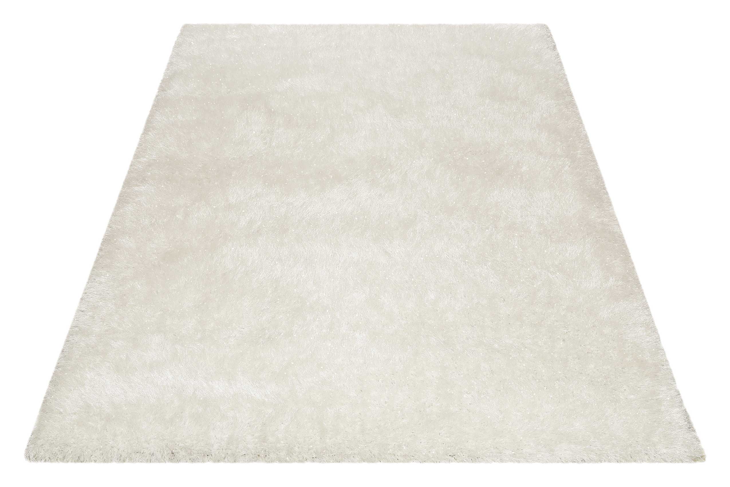 Teppich Creme Weiß glänzend Hochflor "Shiny Touch" WECONhome