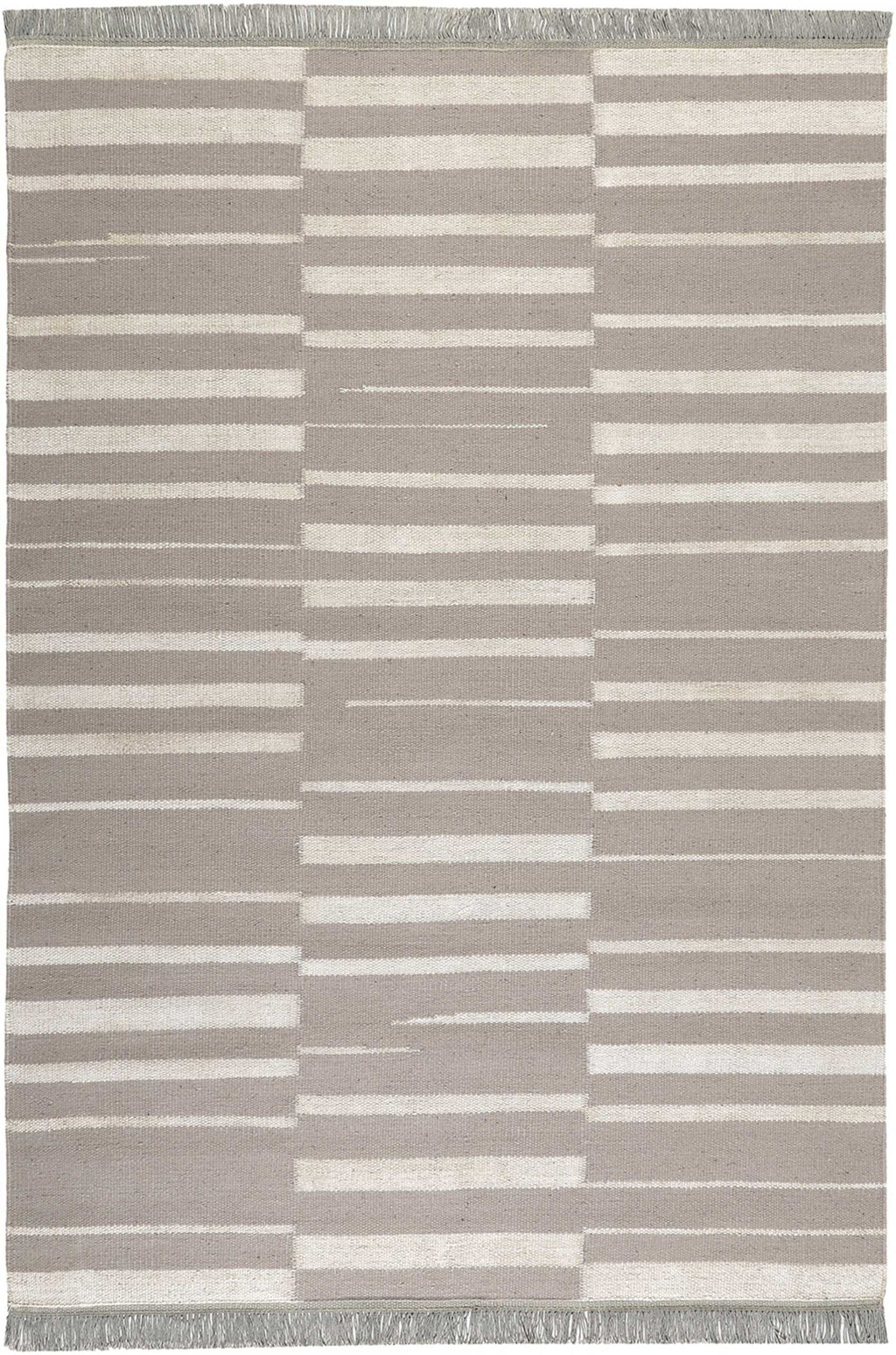 Kelim Teppich Taupe Beige aus Naturfaser "Skid Marks" WECONhome