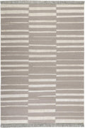 Kelim Teppich Taupe Beige aus Naturfaser "Skid Marks" WECONhome