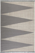 Kelim Teppich Grau Beige aus Naturfaser "Smart Triangle" WECONhome