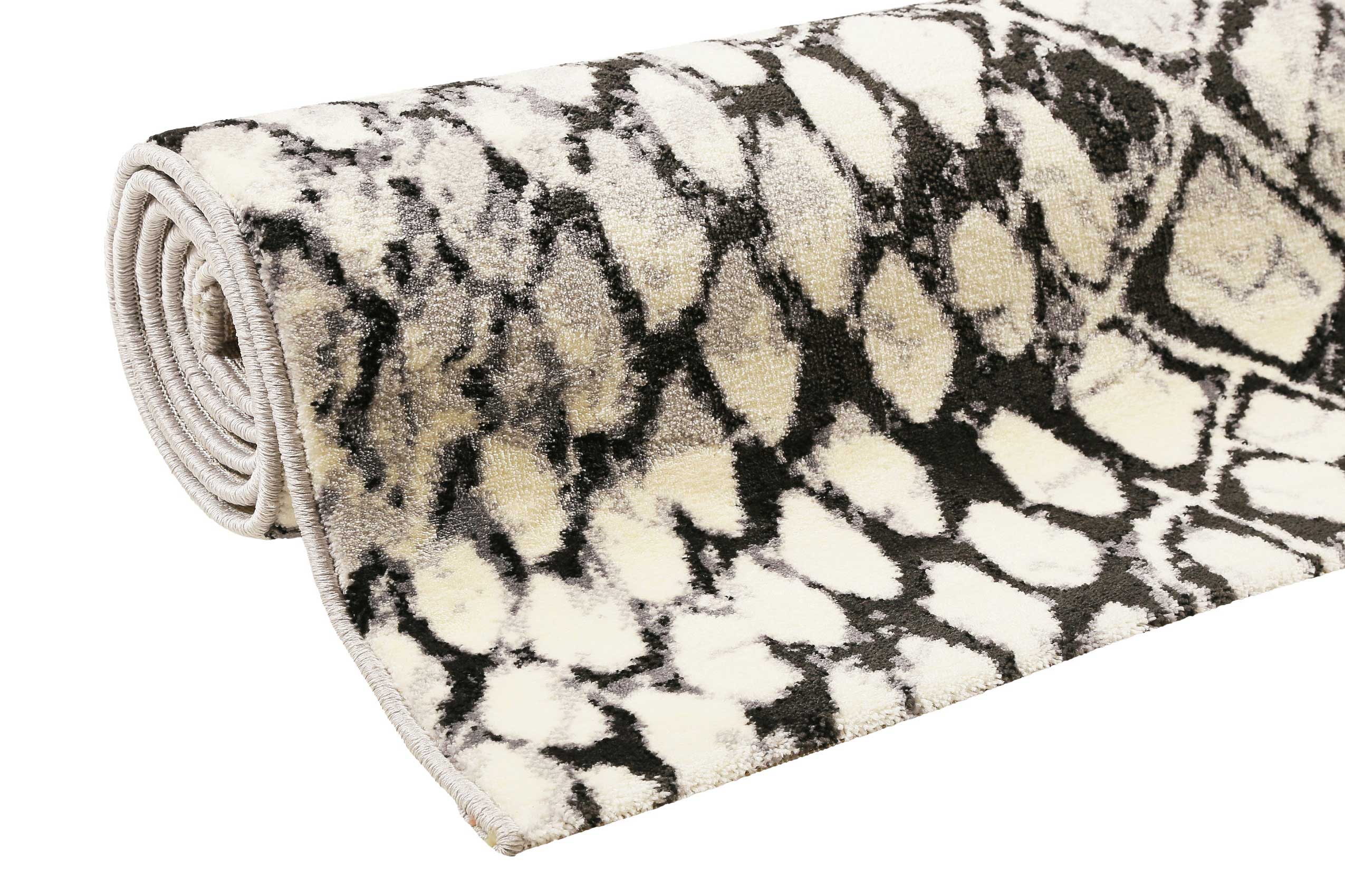 Teppich Animal Print Grau Schwarz "Snake" WECONhome