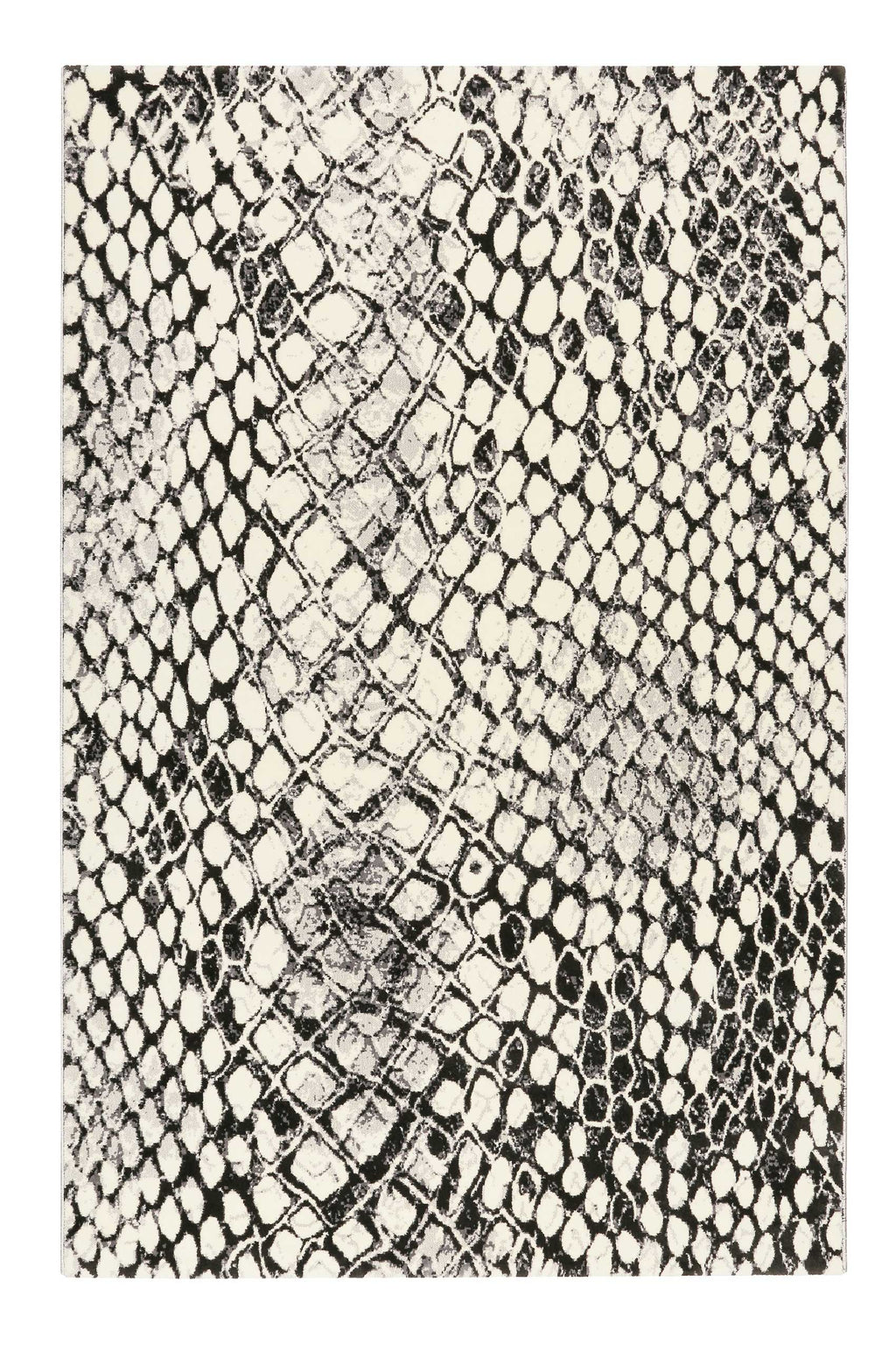 Teppich Animal Print Grau Schwarz "Snake" WECONhome