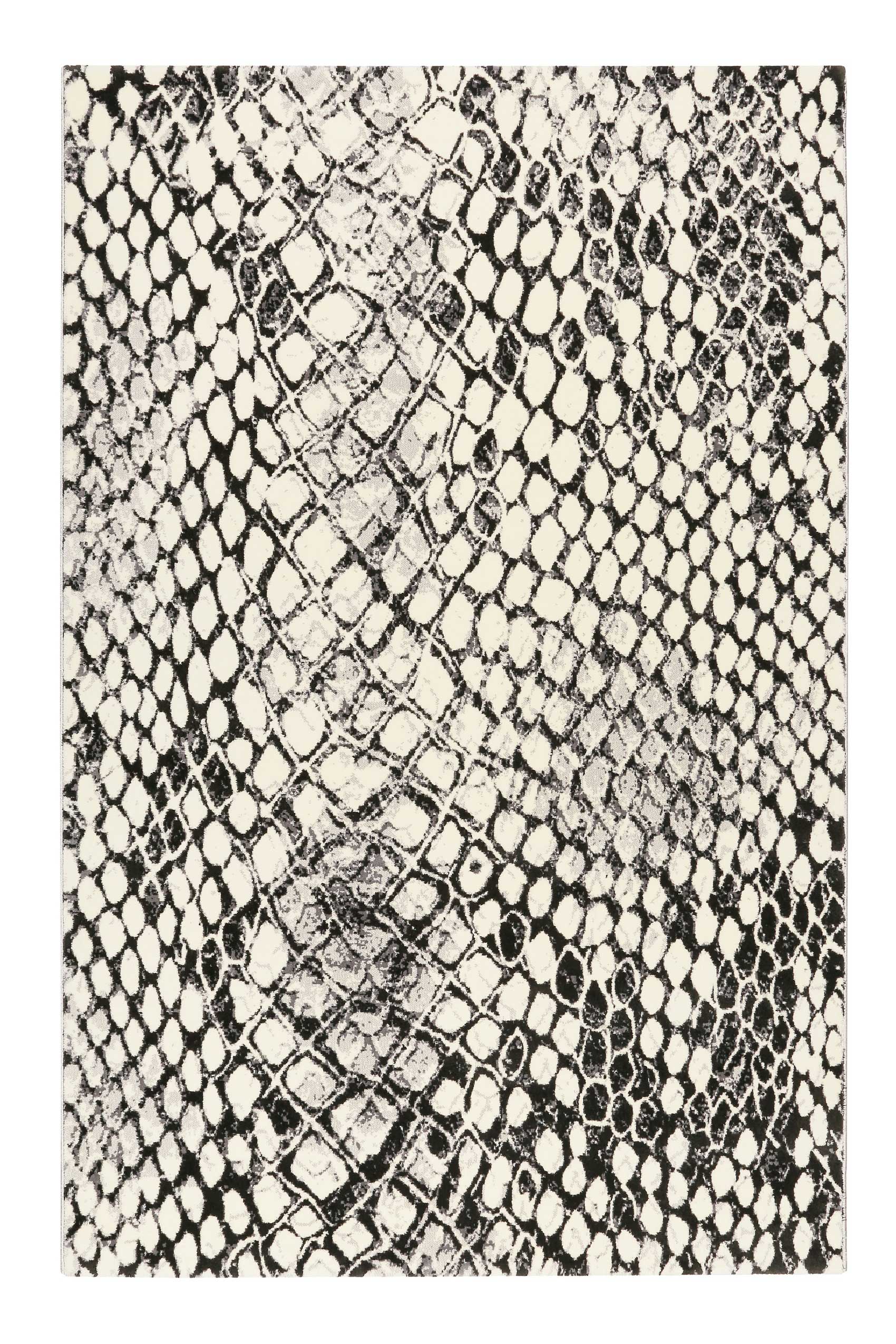 Teppich Animal Print Grau Schwarz "Snake" WECONhome