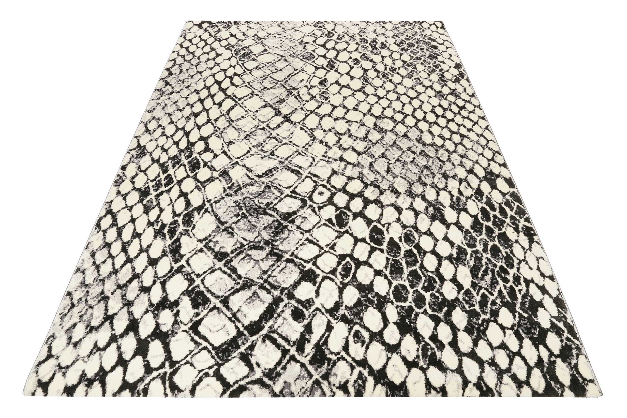 Teppich Animal Print Grau Schwarz "Snake" WECONhome