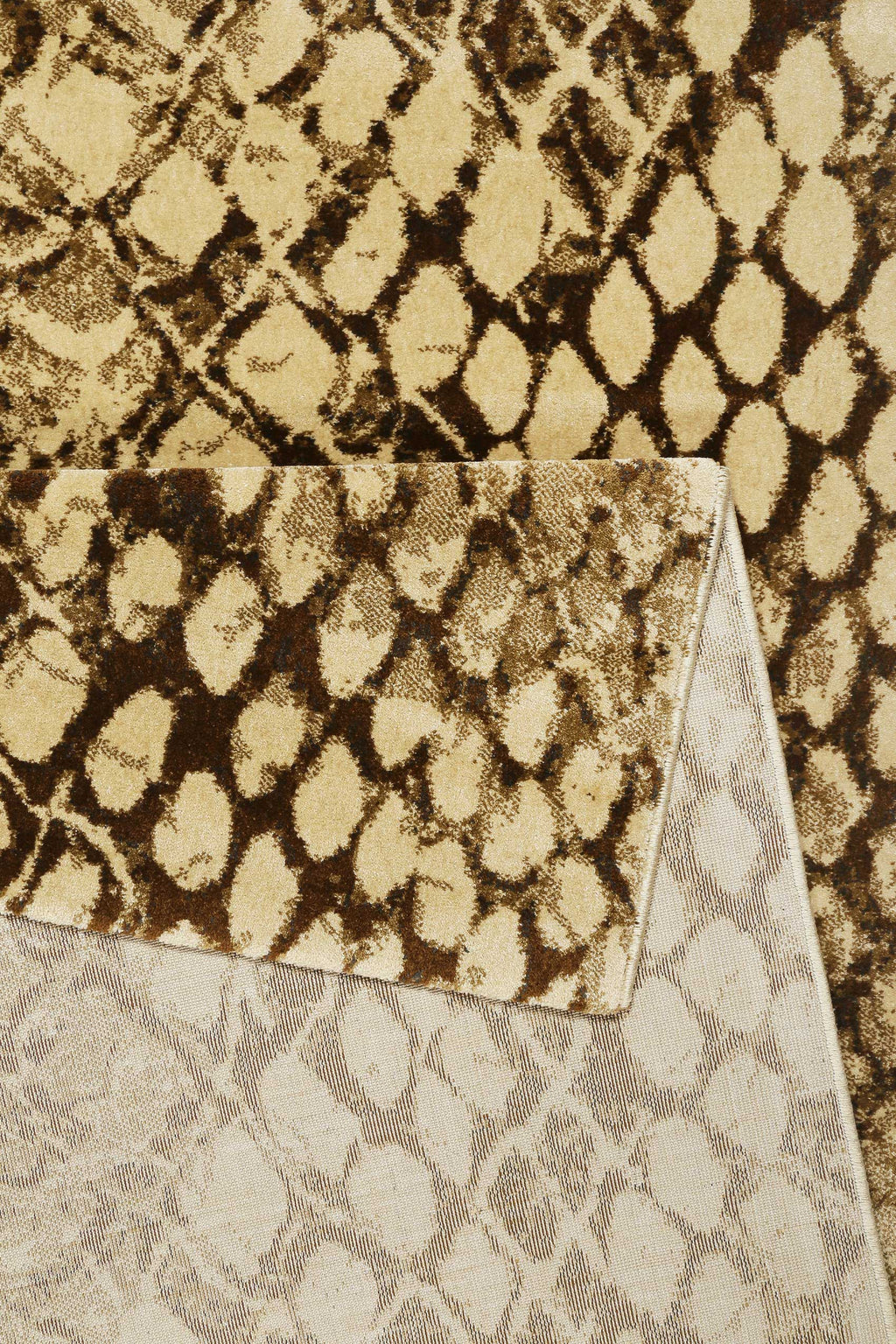 Teppich Animal Print Beige Braun "Snake" WECONhome