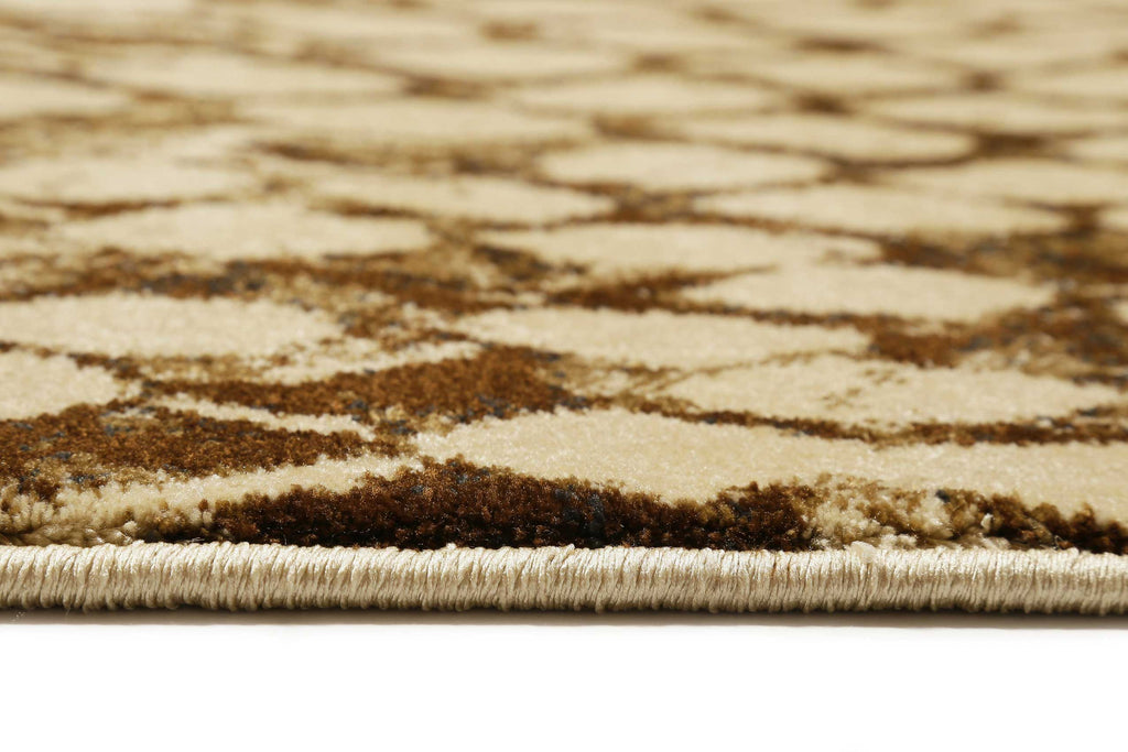 Teppich Animal Print Beige Braun "Snake" WECONhome