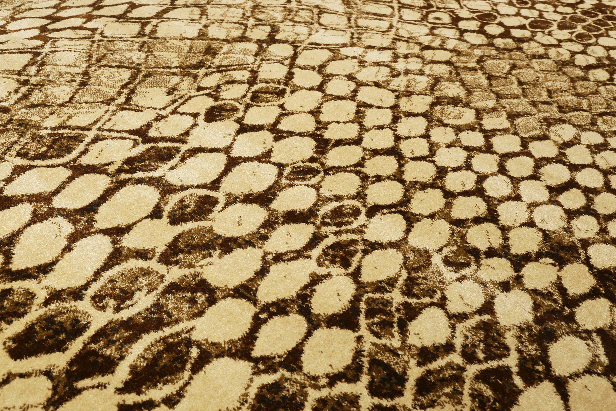 Teppich Animal Print Beige Braun "Snake" WECONhome