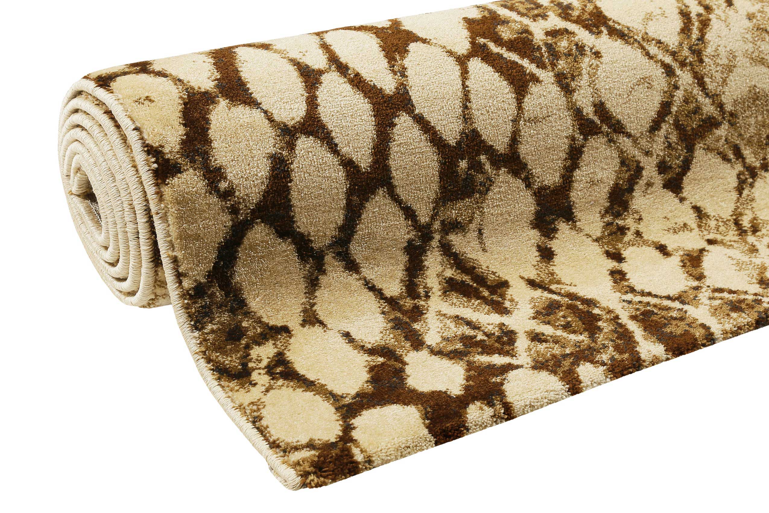 Teppich Animal Print Beige Braun "Snake" WECONhome