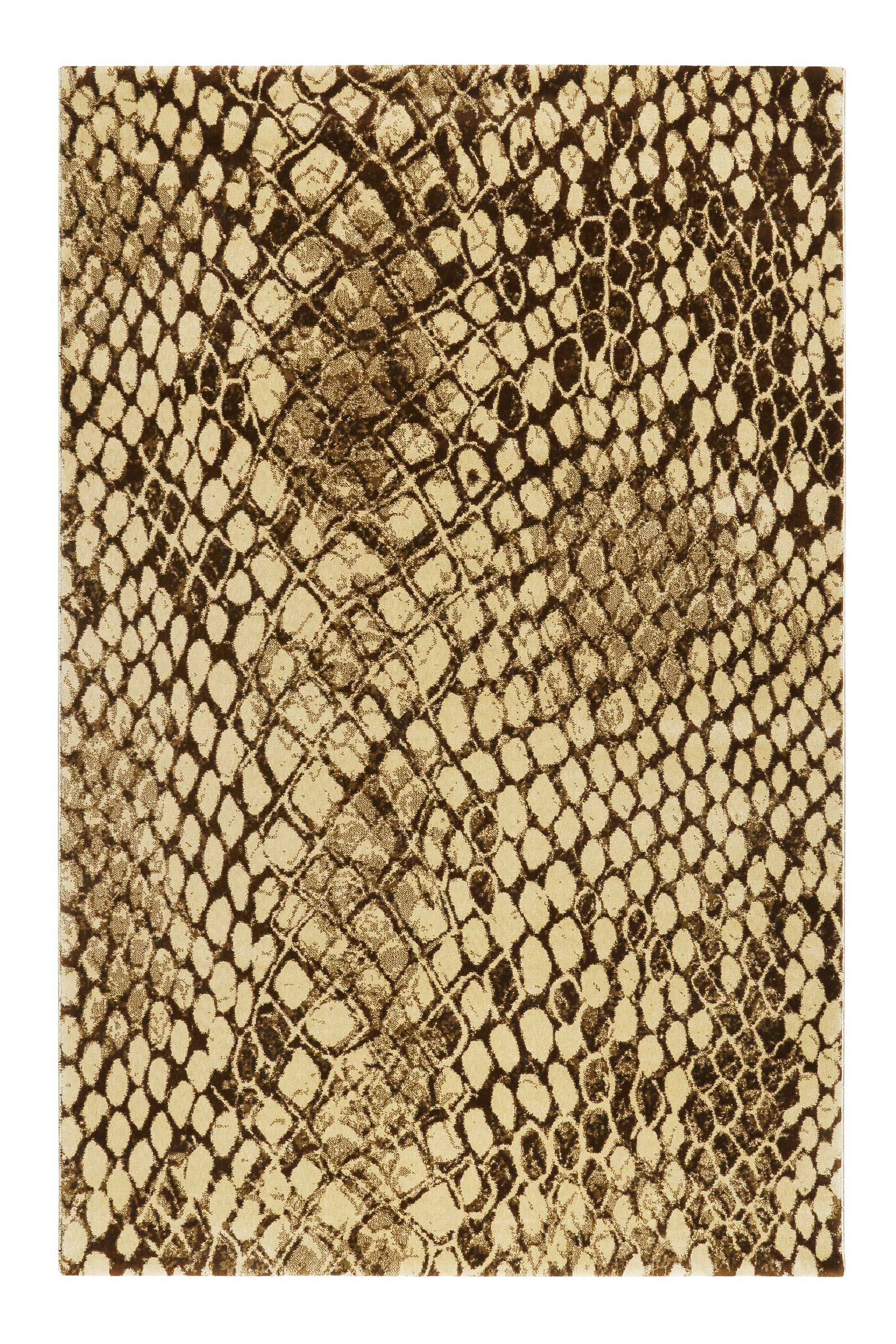 Teppich Animal Print Beige Braun "Snake" WECONhome