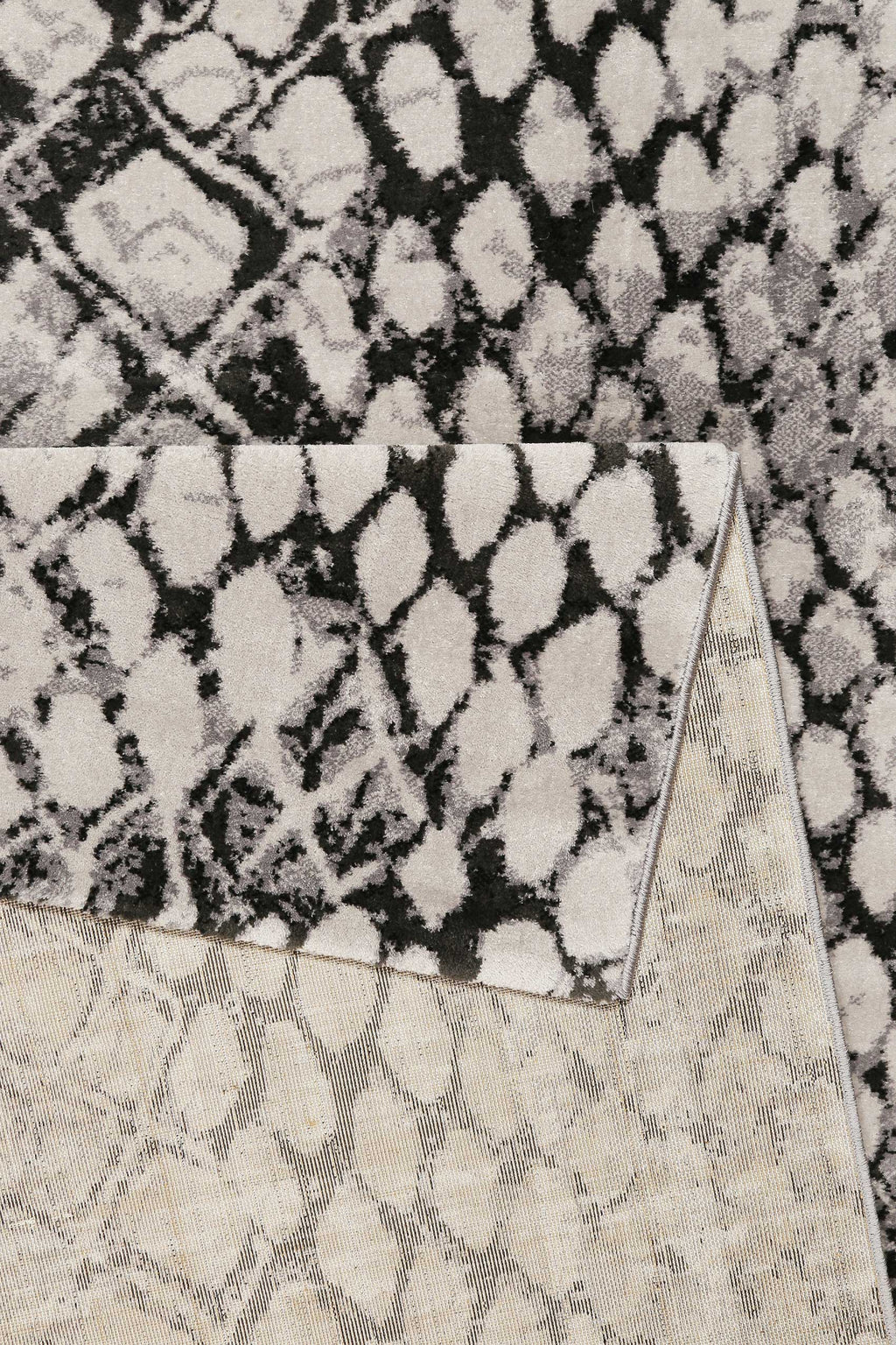 Teppich Animal Print Grau Silber "Snake" WECONhome
