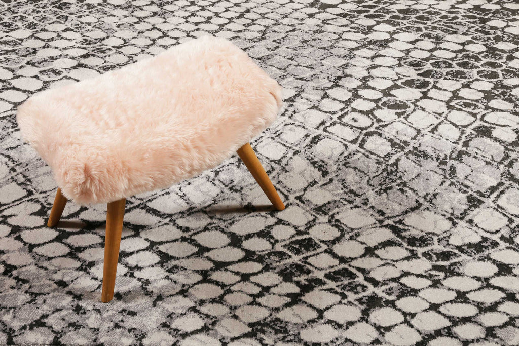 Teppich Animal Print Grau Silber "Snake" WECONhome