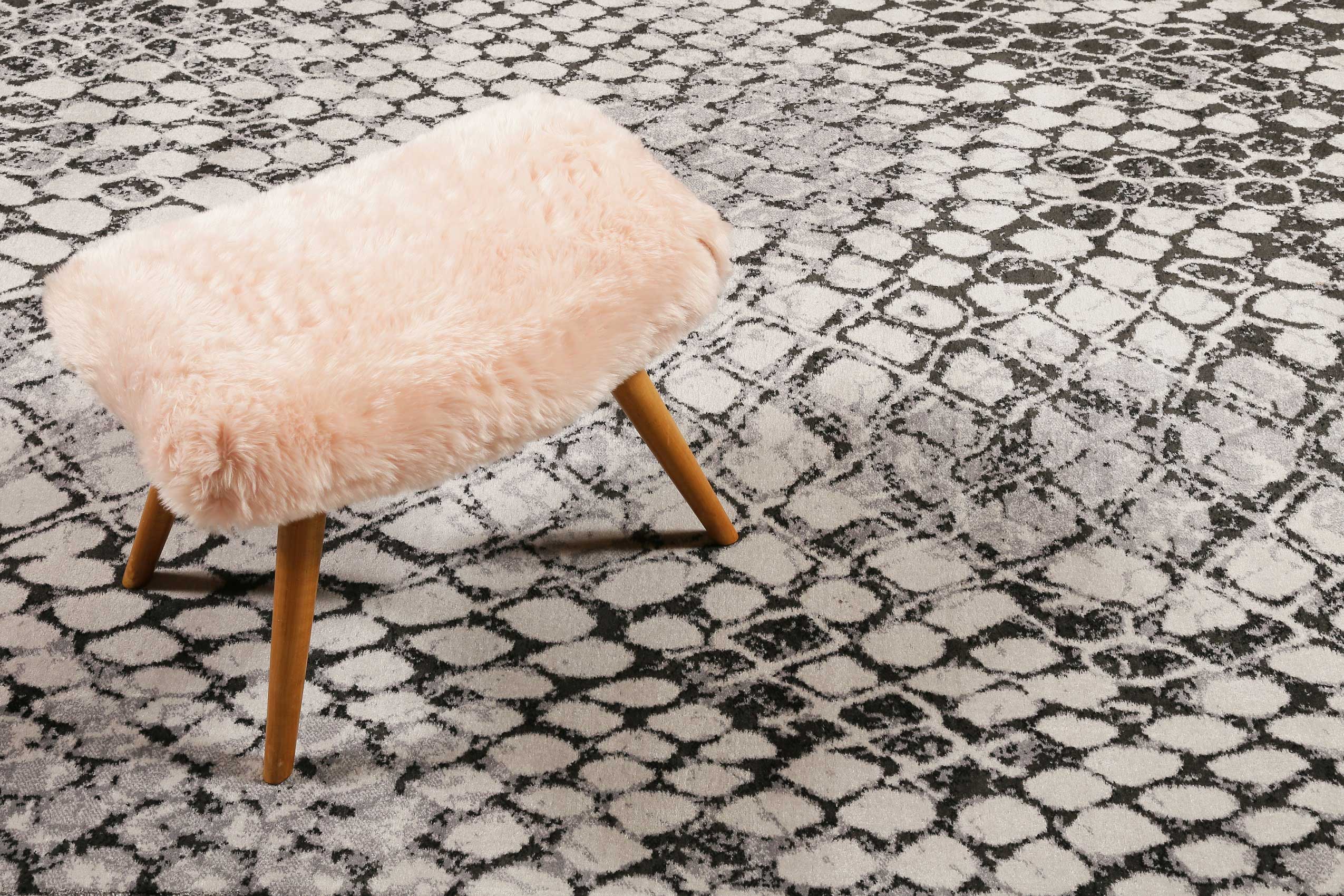 Teppich Animal Print Grau Silber "Snake" WECONhome