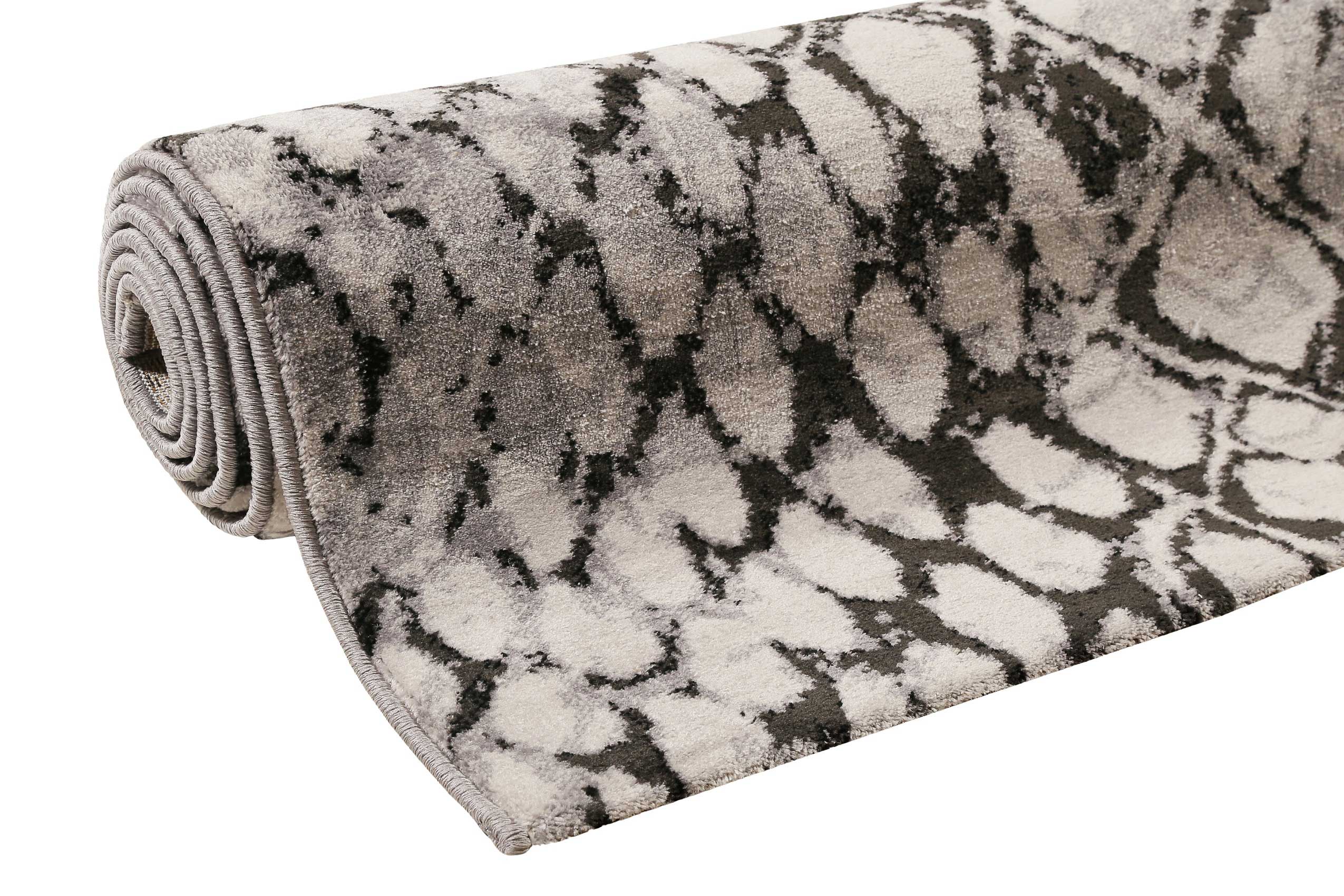 Teppich Animal Print Grau Silber "Snake" WECONhome