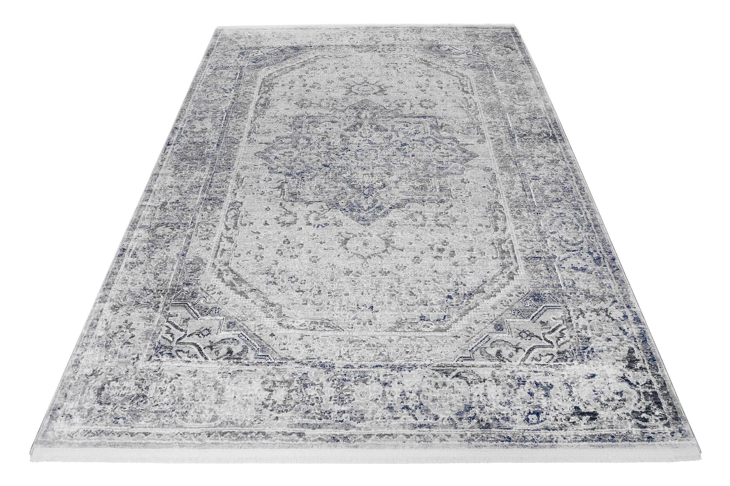 Teppich Grau Blau Vintage Kurzflor "SoHo Touch" WECONhome