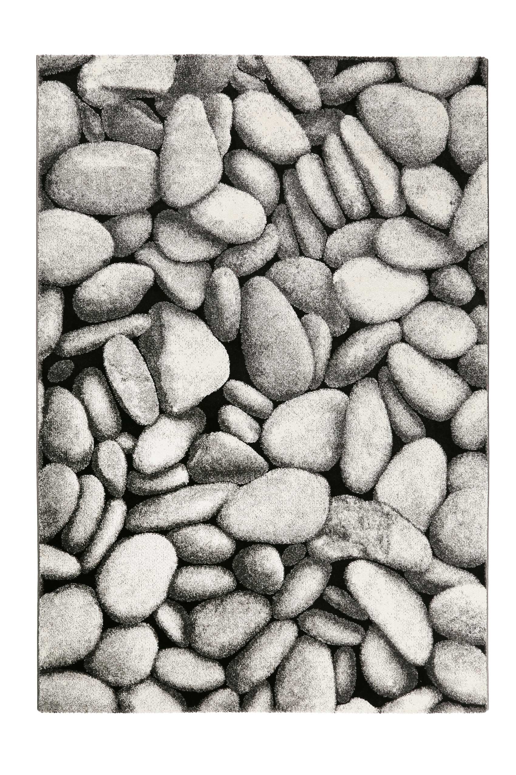 Teppich Grau Anthrazit Kurzflor "Stony Island" WECONhome