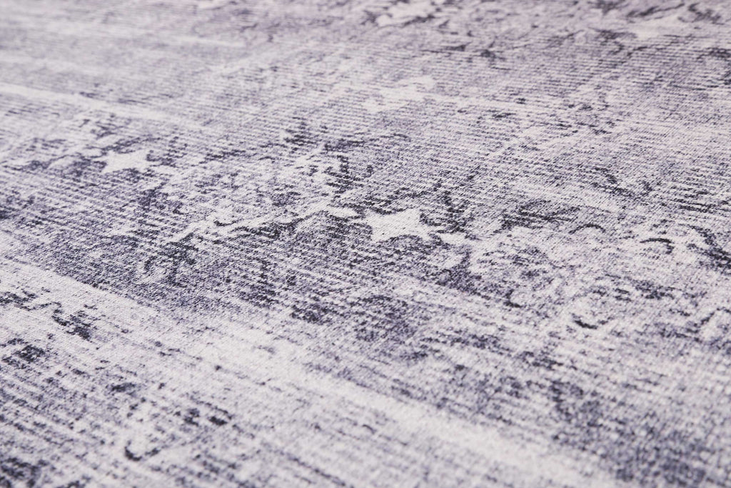 Badteppich Grau Aubergine Vintage "Sydney" WECONhome